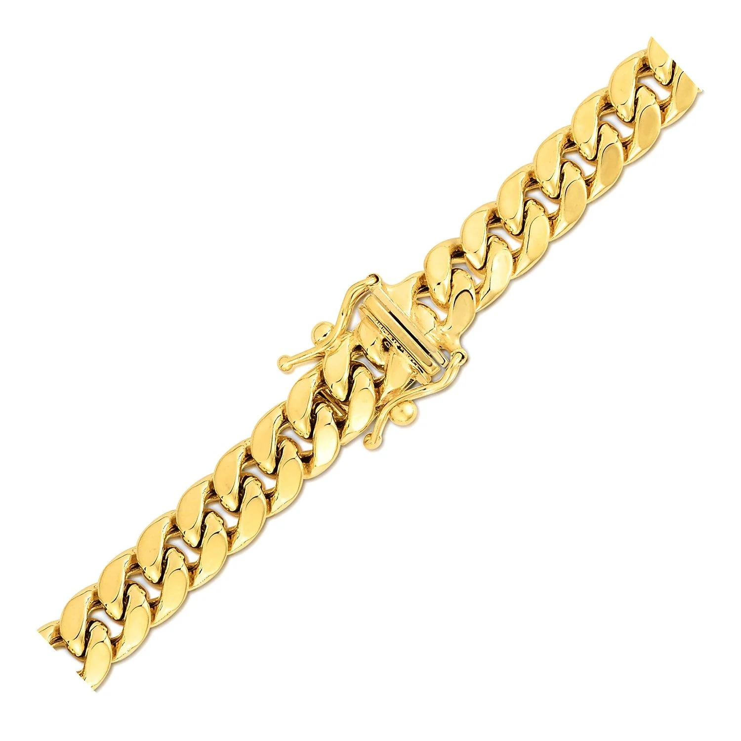 6.9mm 14k Yellow Gold Semi Solid Miami Cuban Chain - Image 7