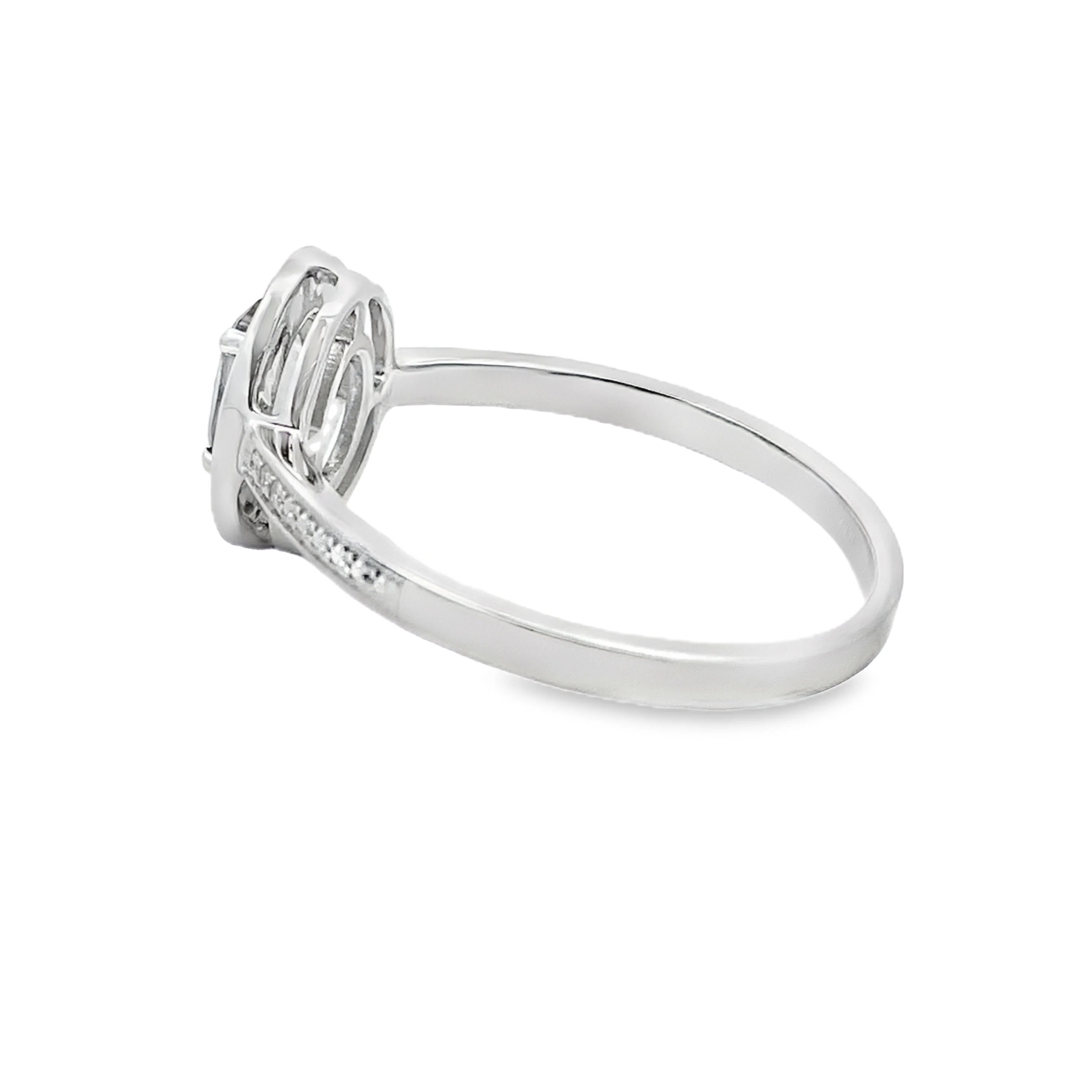 .61ct Mystic Fire Topaz Diamond Ring 10KT White Gold - Image 2