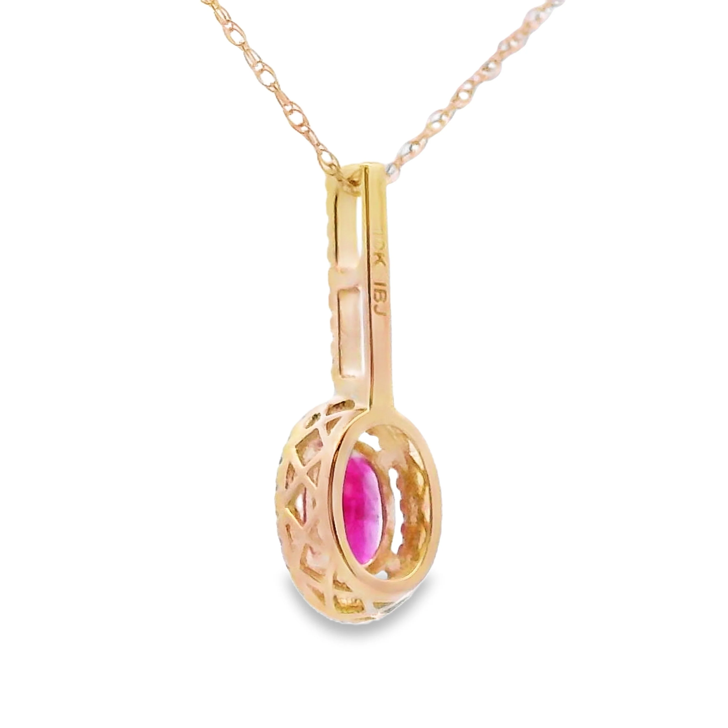 .61ct Ruby Diamond Fashion Pendants 10KT Yellow Gold - Image 2