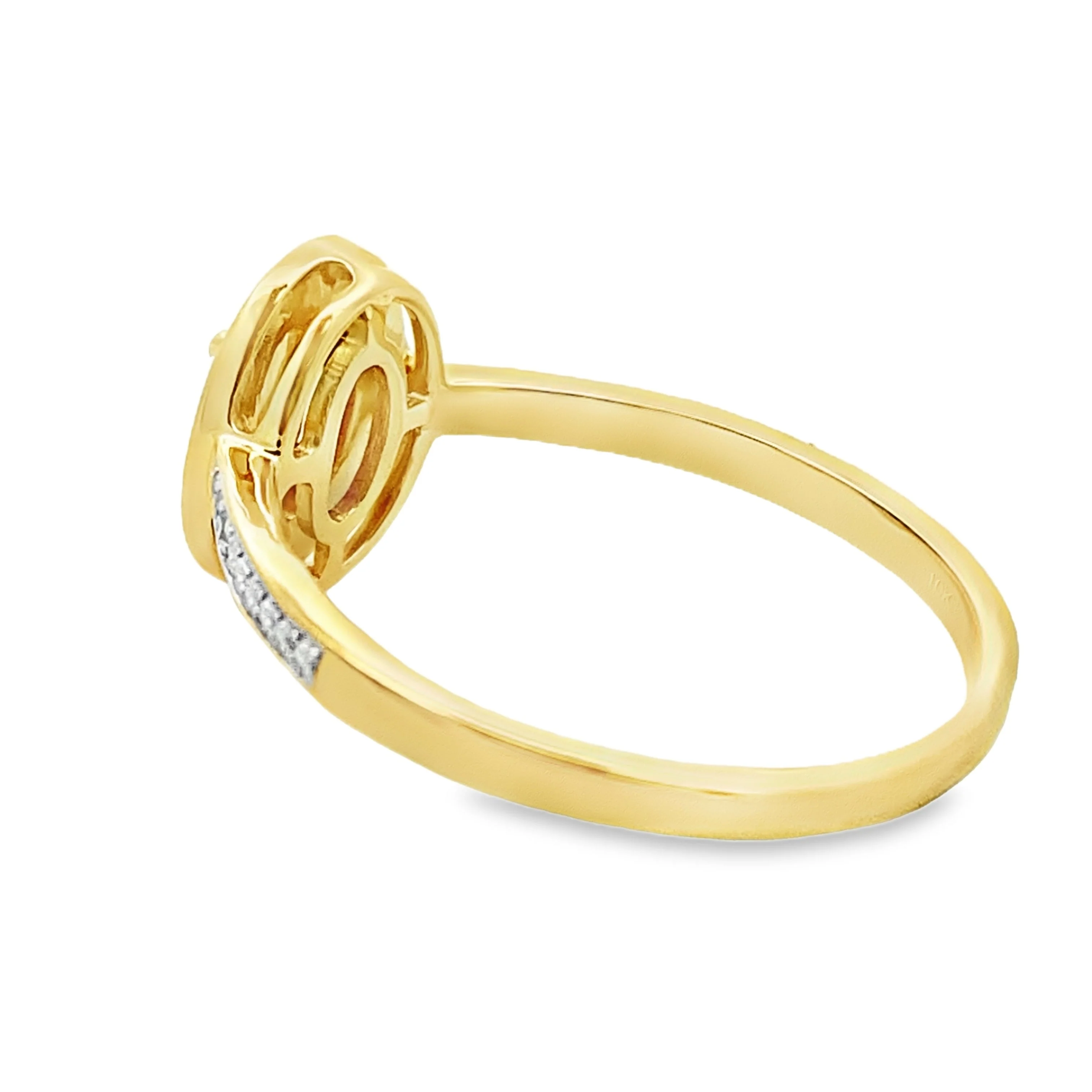 .62ct Garnet Diamond Ring 10KT Yellow Gold - Image 2