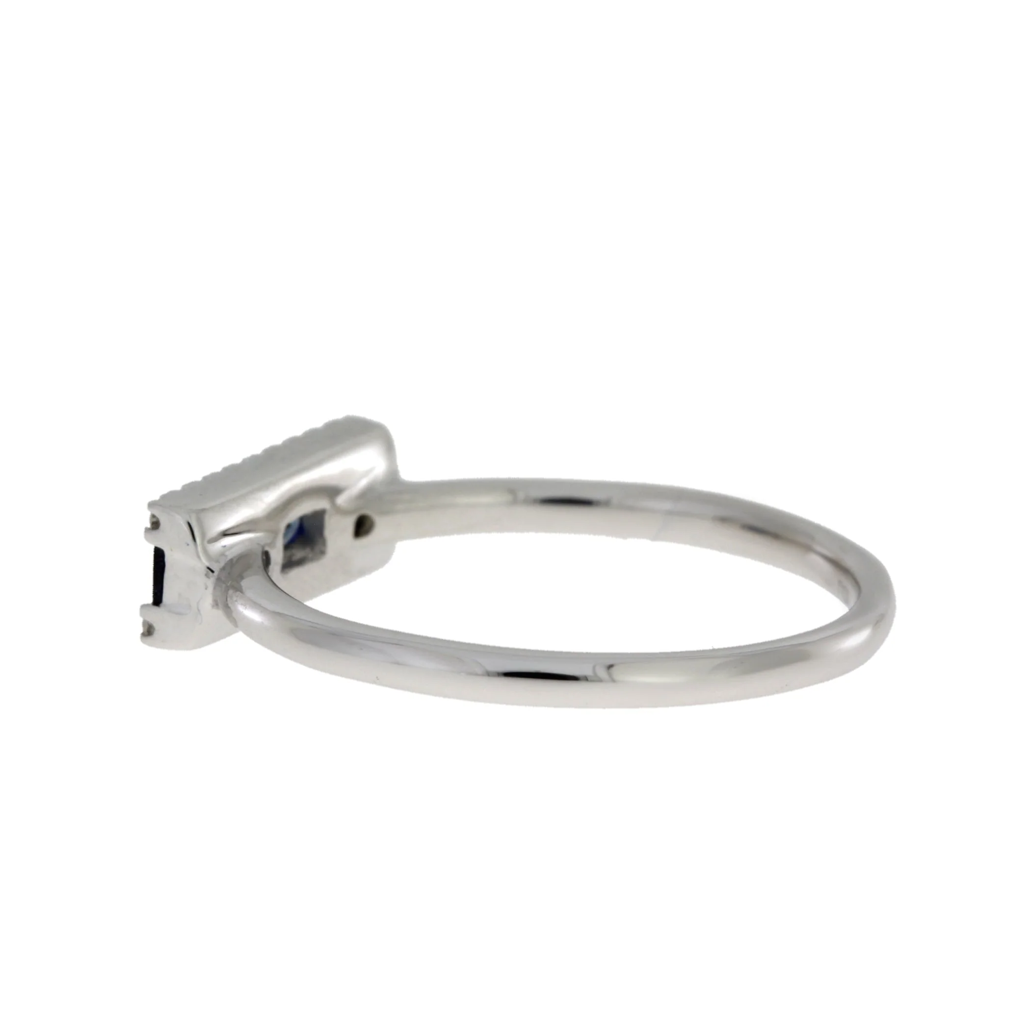.63ct Diamond Sapphire Ring 14KT White Gold - Image 2