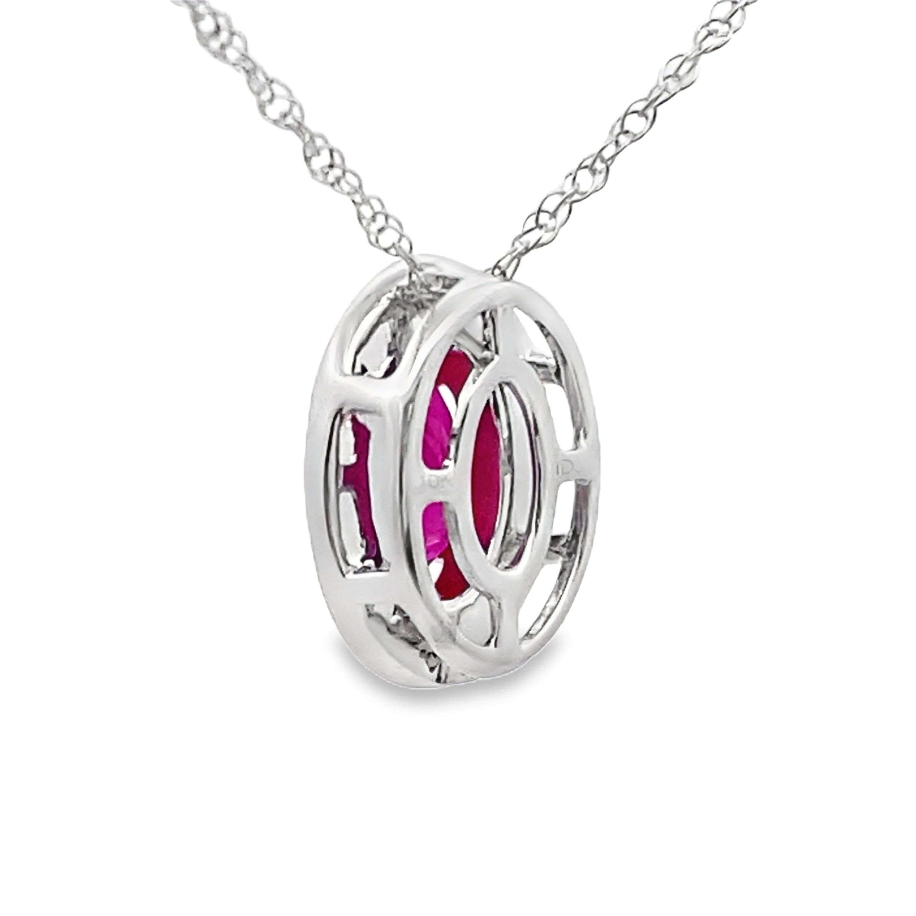 .63ct Ruby Diamond Fashion Pendants 10KT White Gold - Image 2