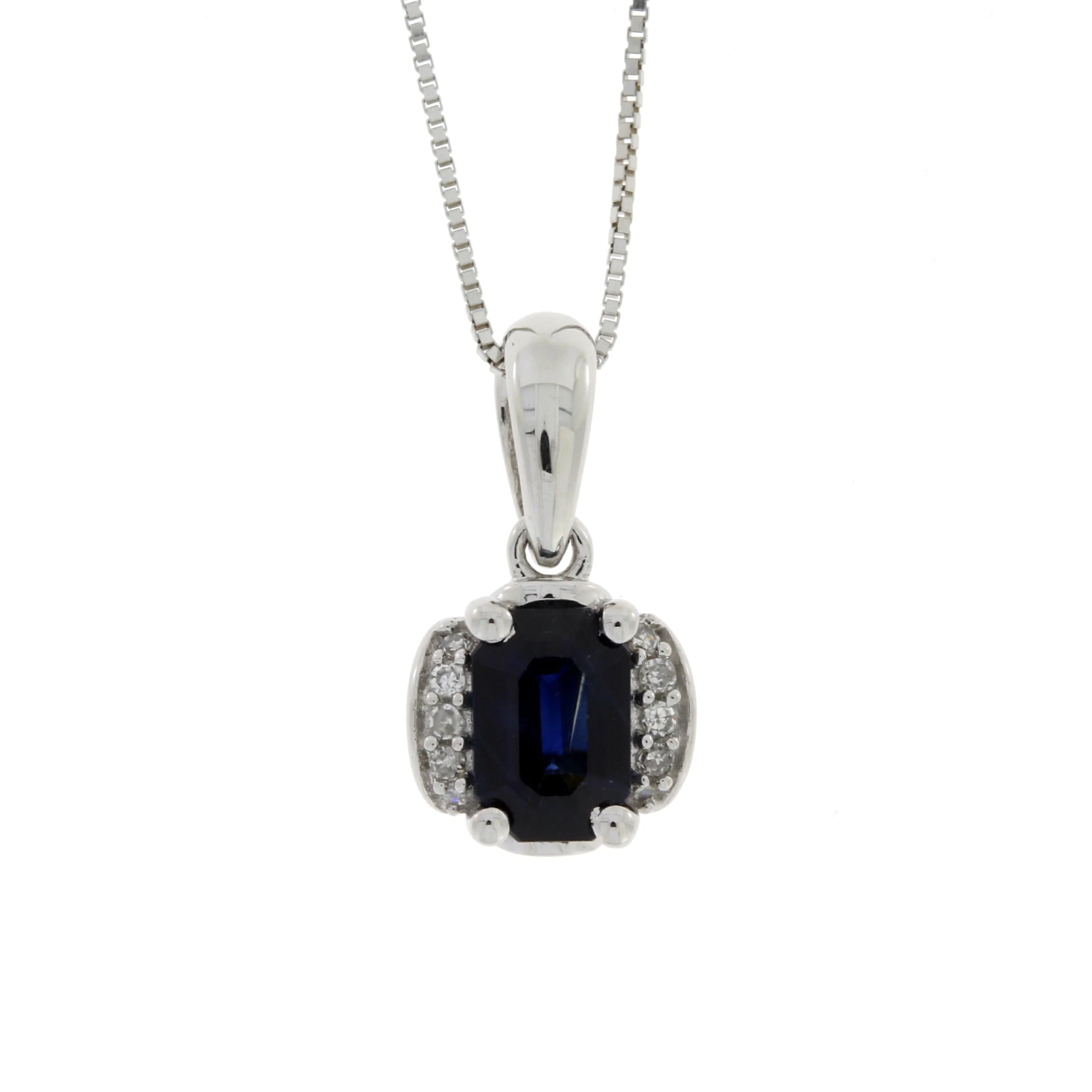 .63ct Sapphire Diamond Fashion Pendants 14KT White Gold - Image 3