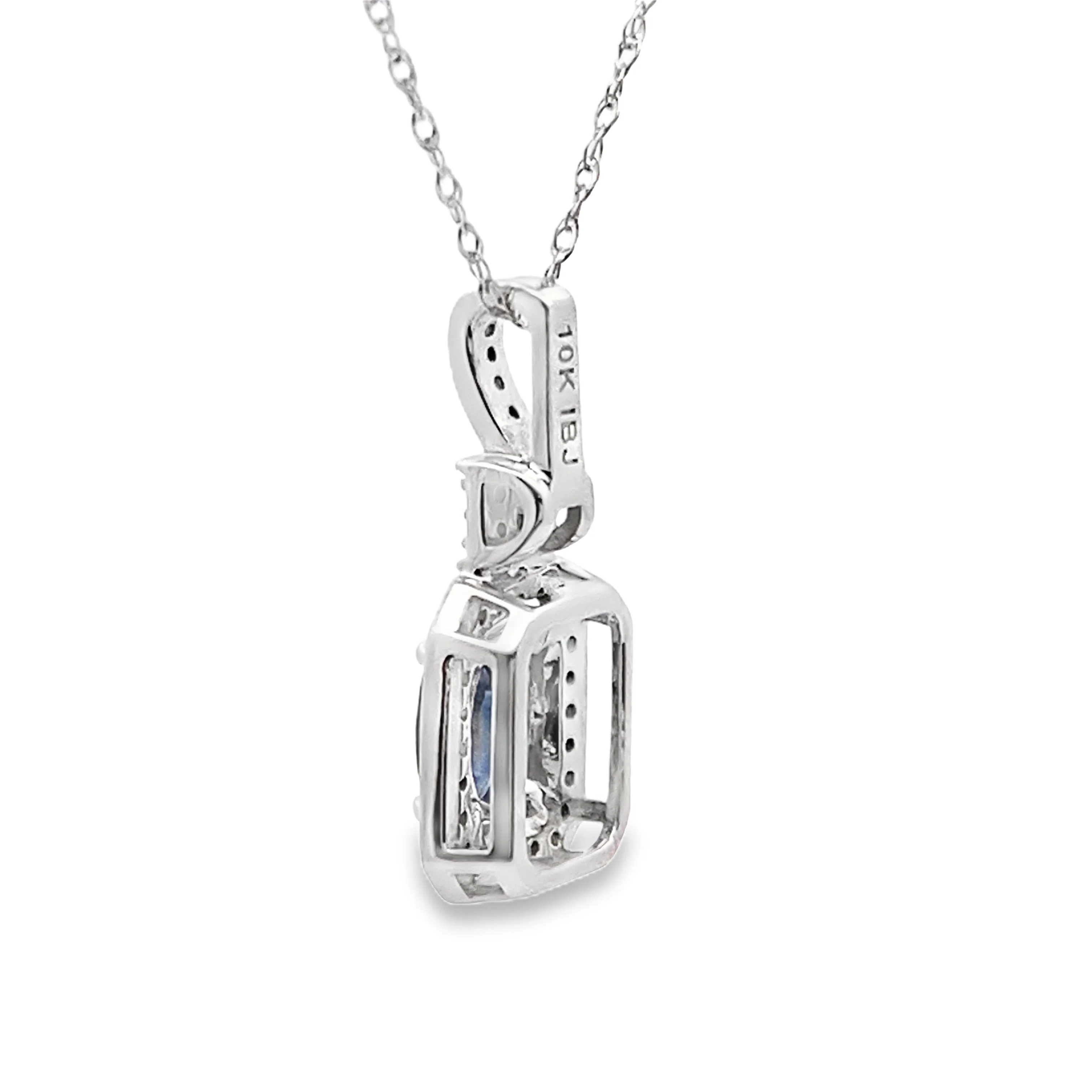 .66ct Sapphire Diamond Fashion Pendants 10KT White Gold - Image 2