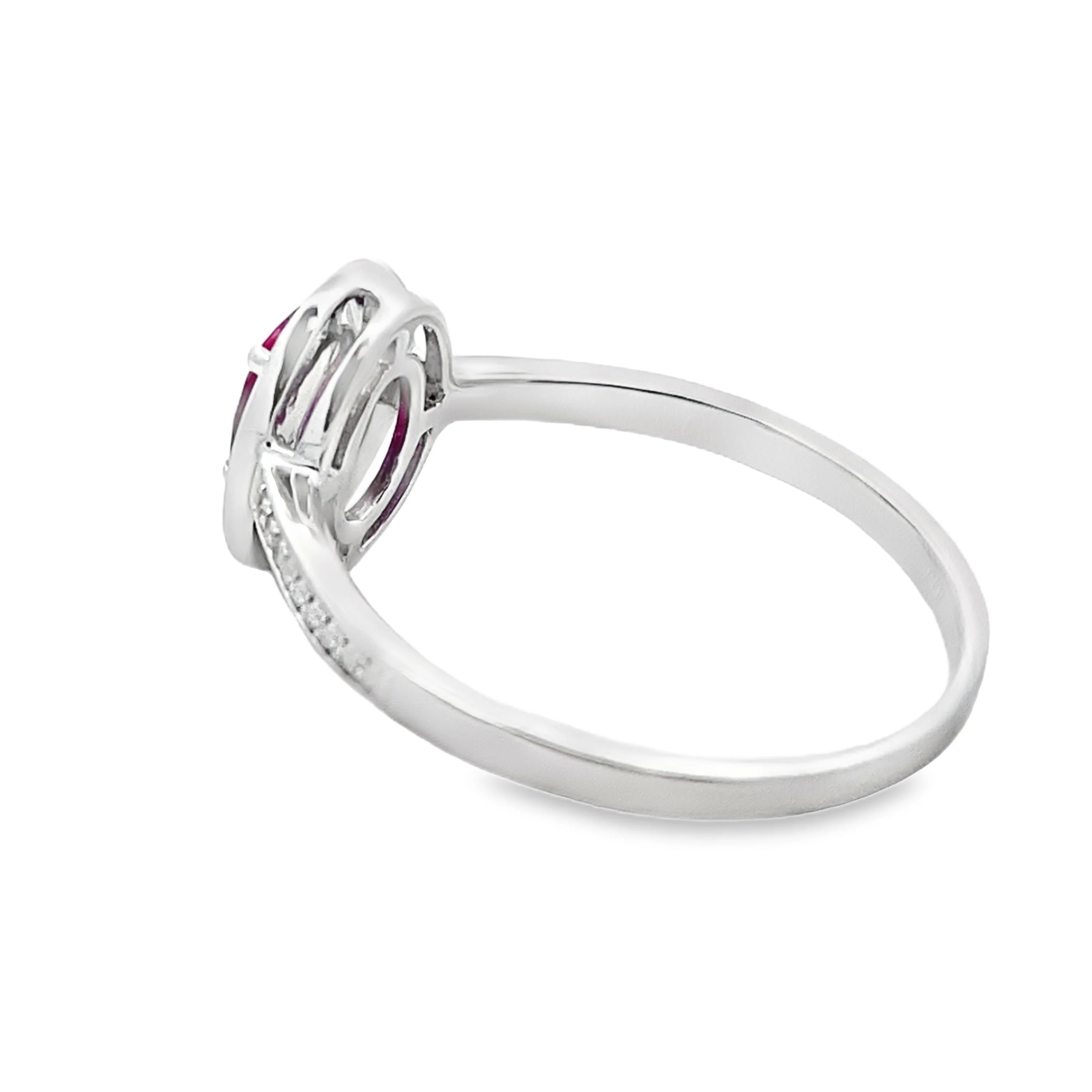 .67ct Ruby Diamond Ring 10KT White Gold - Image 2