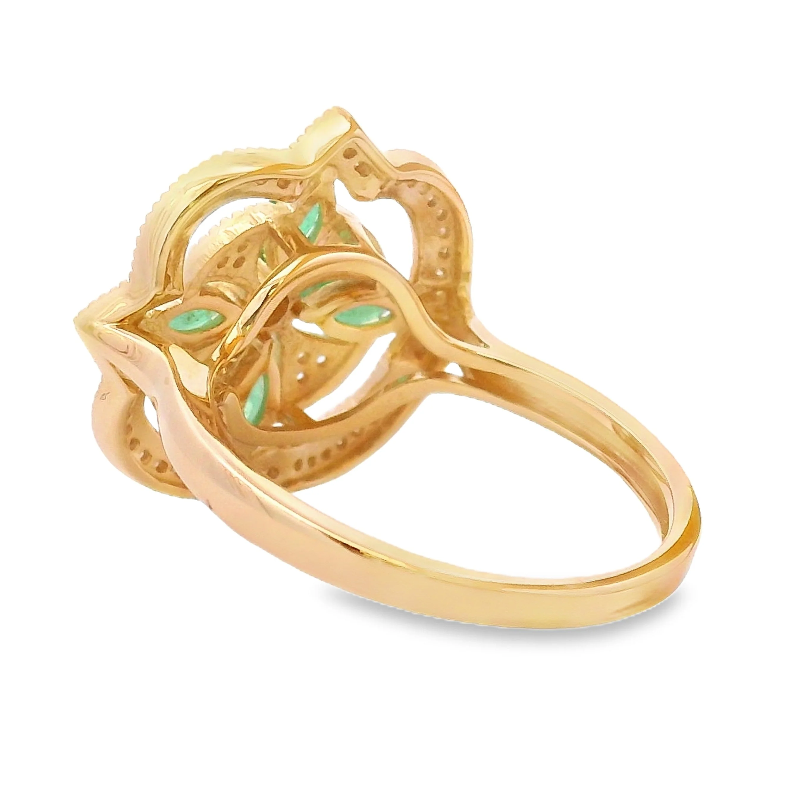 .69ct Emerald Diamond Ring 14KT Yellow Gold - Image 2