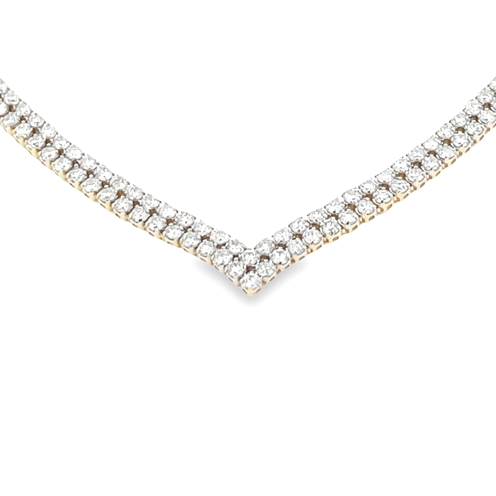 7.00ct Diamond Tennis Necklace 14KT Yellow Gold - Image 3