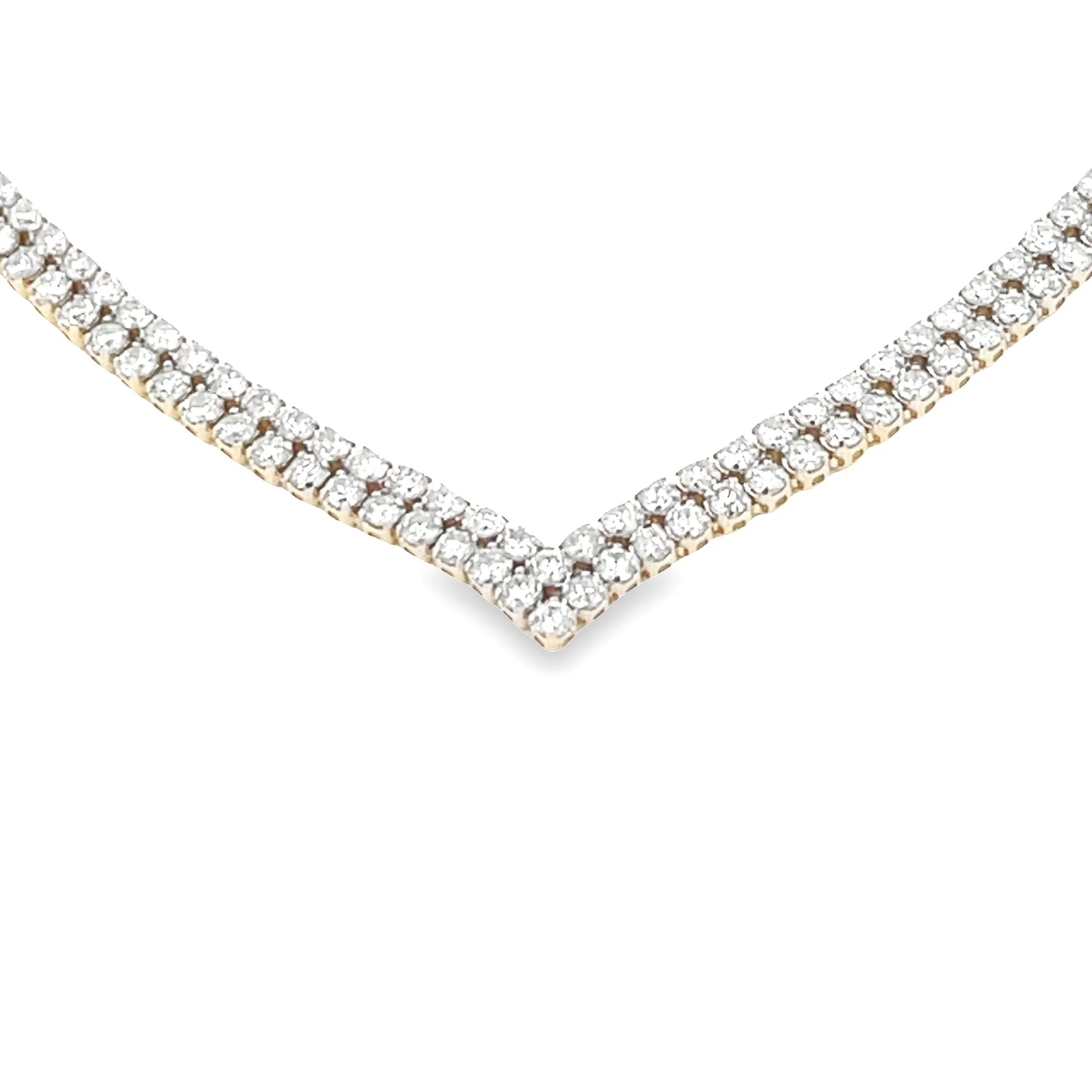 7.00ct Diamond Tennis Necklace 14KT Yellow Gold - Image 7