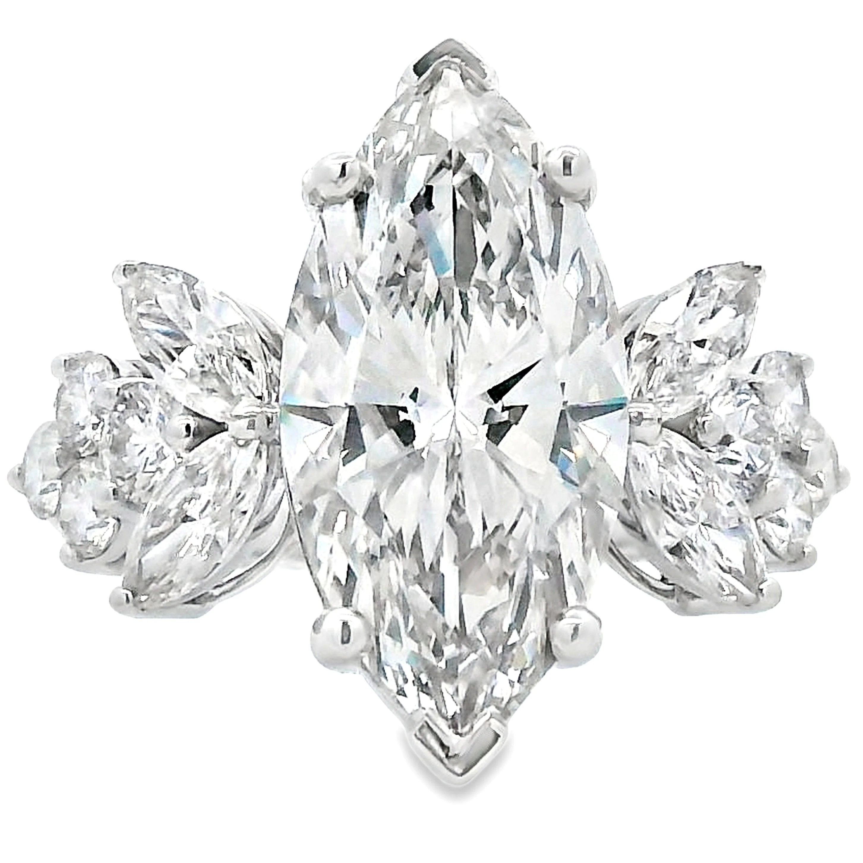 7.08ct Lab Grown Diamond Eng Only 14KT White Gold