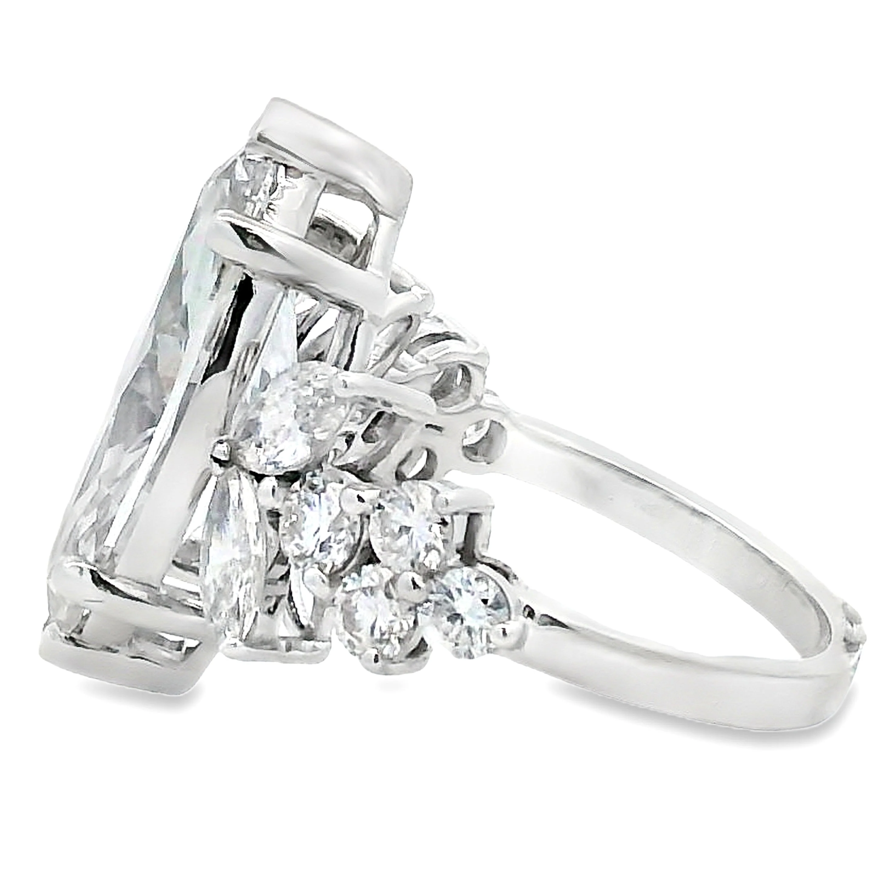 7.08ct Lab Grown Diamond Eng Only 14KT White Gold - Image 2