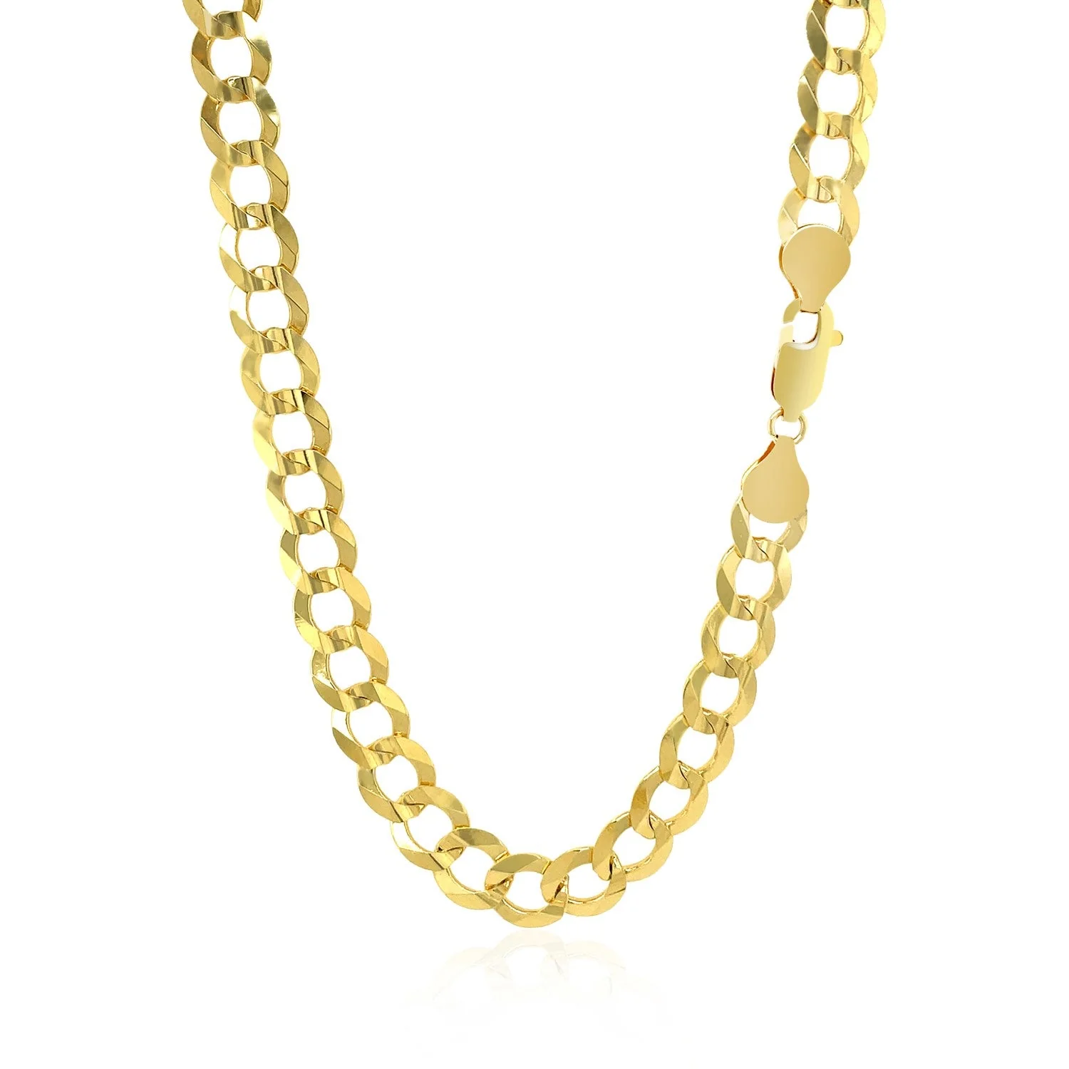 7.0mm 10k Yellow Gold Curb Chain - Image 8