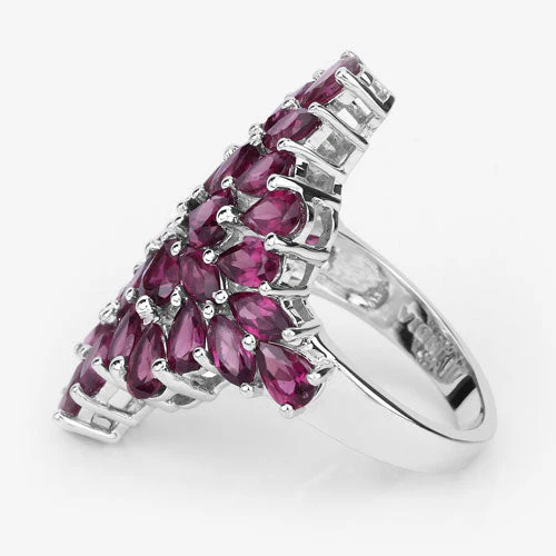 7.52 Carat Genuine Rhodolite .925 Sterling Silver Ring - Image 11