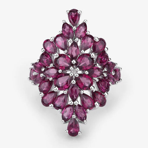 7.52 Carat Genuine Rhodolite .925 Sterling Silver Ring - Image 12