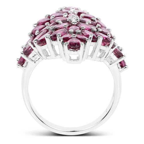 7.52 Carat Genuine Rhodolite .925 Sterling Silver Ring - Image 6