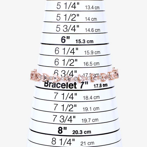 7.56 Carat Genuine Morganite and White Diamond 14K Rose Gold Bracelet - Image 11