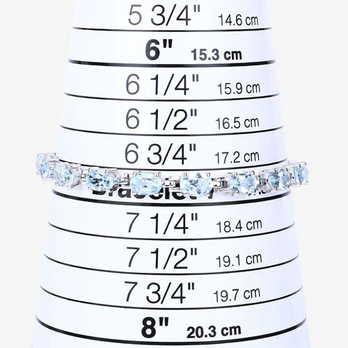 7.60 Carat Genuine Blue Topaz .925 Sterling Silver Bracelet - Image 13