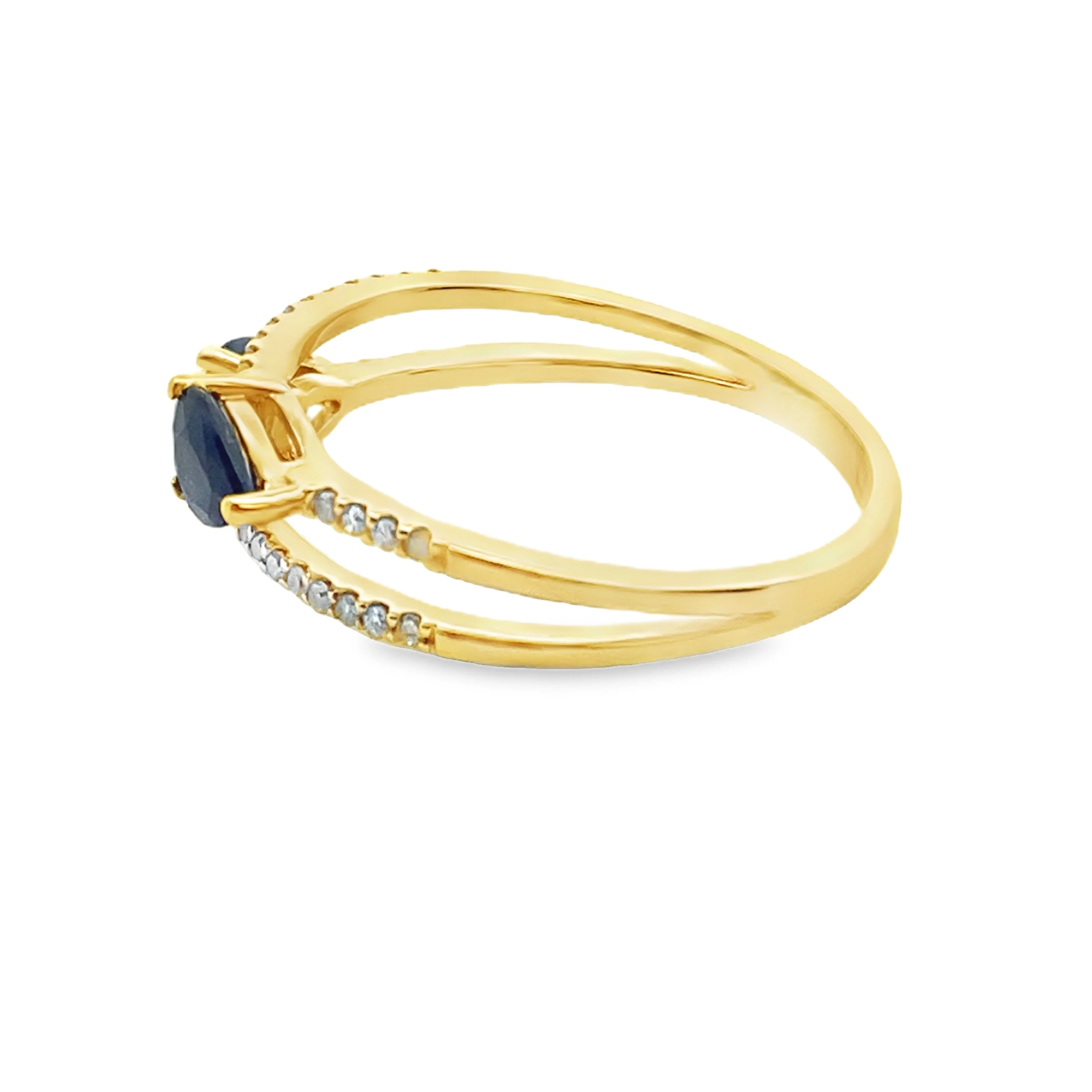 .70ct Sapphire Diamond Ring 14KT Yellow Gold - Image 2