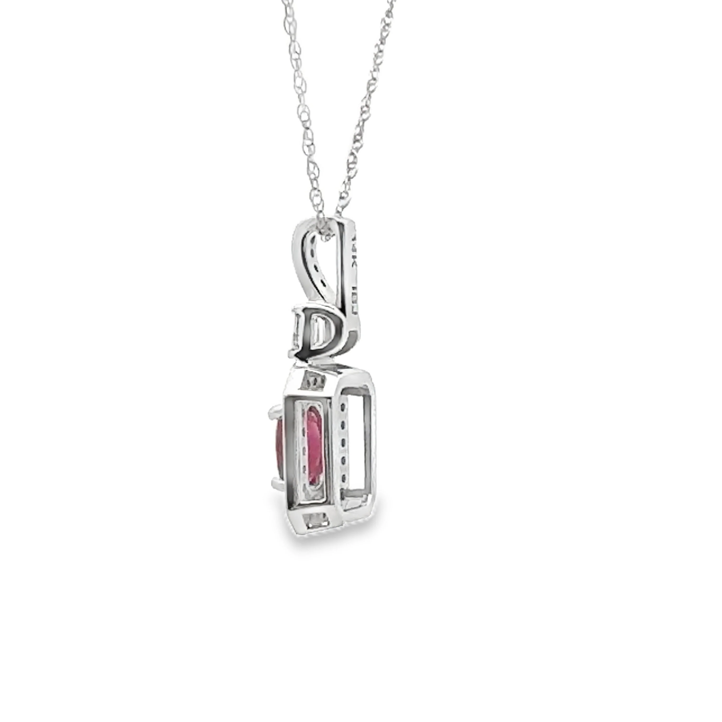 .72ct Ruby Diamond Fashion Pendants 14KT White Gold - Image 2
