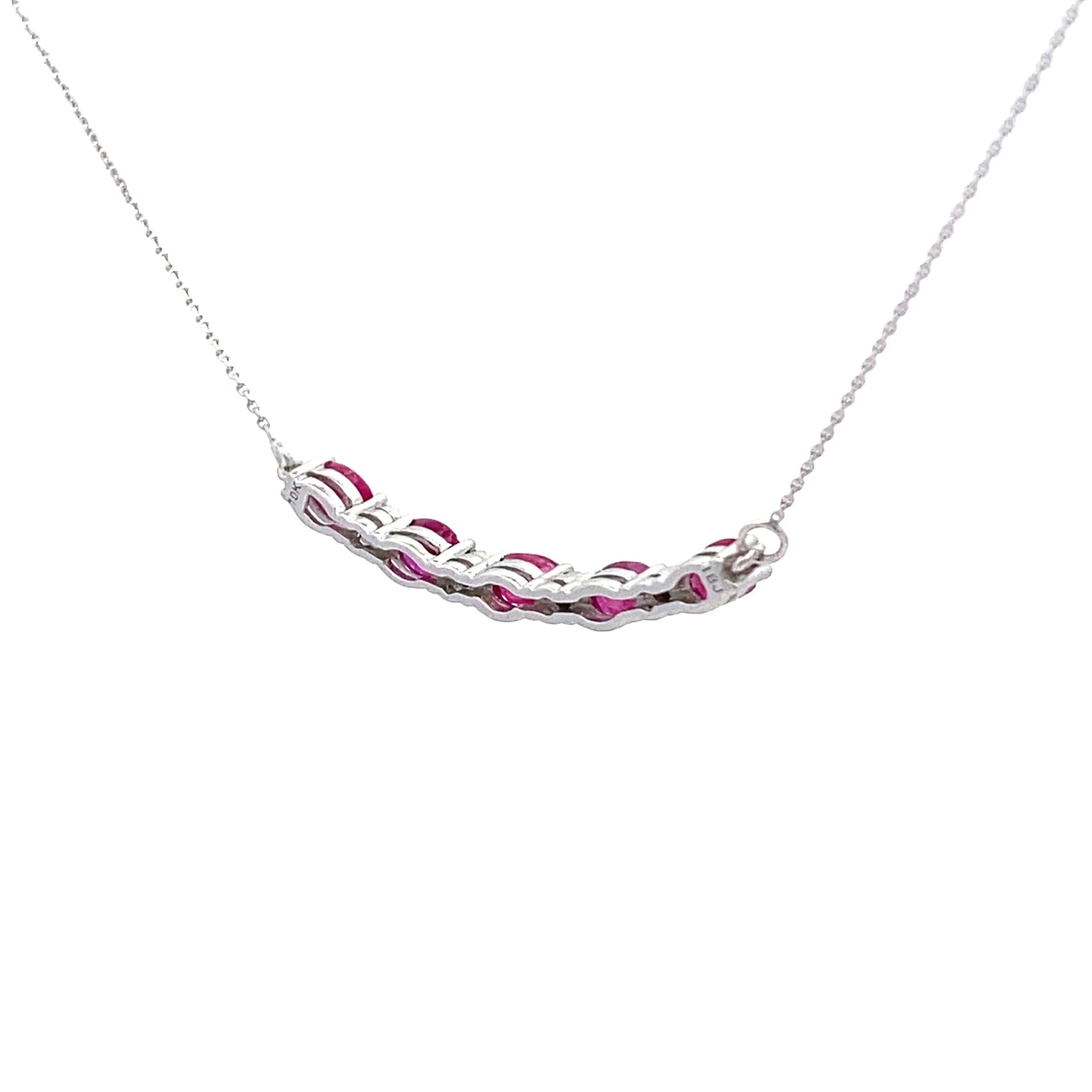 .73ct Ruby Diamond Fashion Pendants 10KT White Gold - Image 2