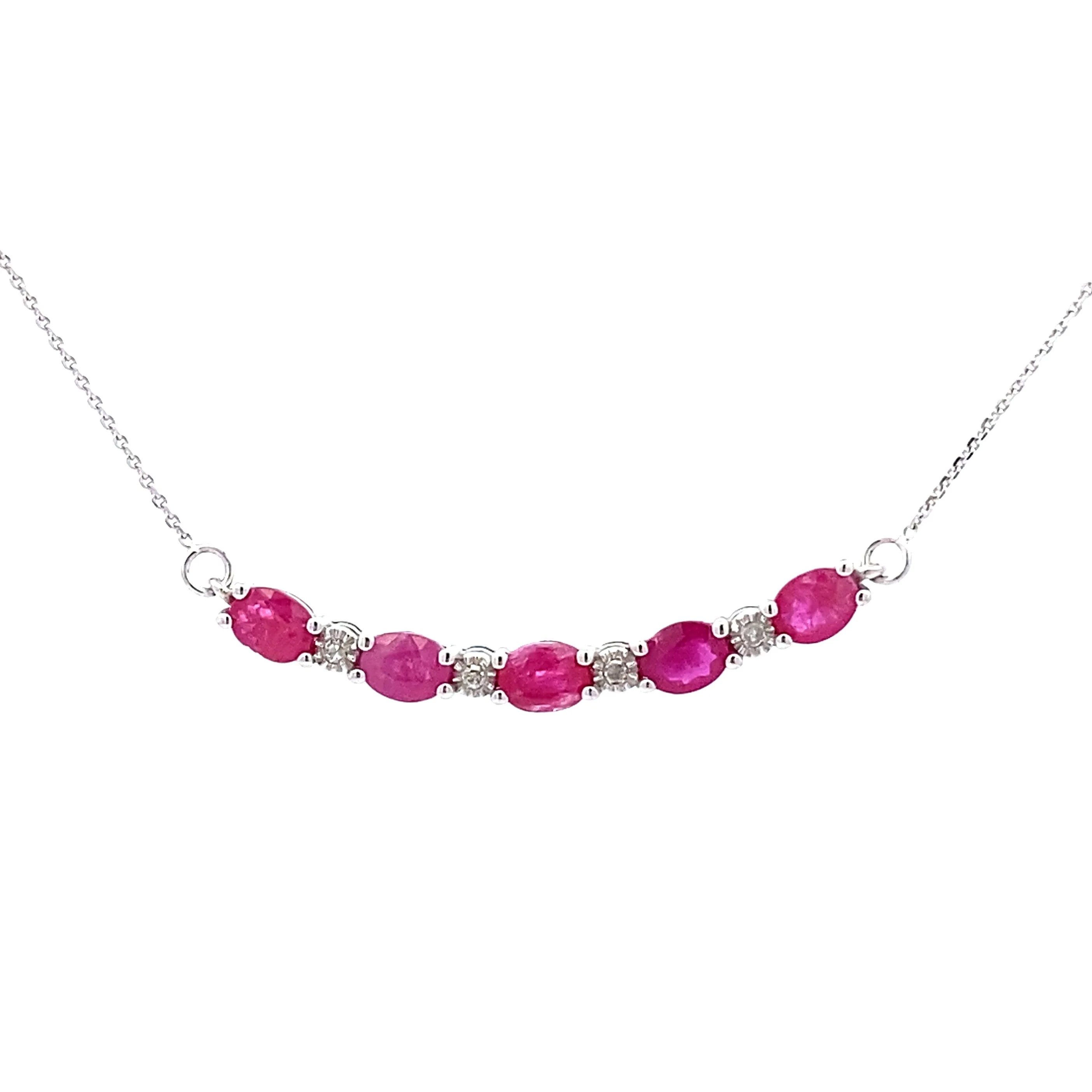 .73ct Ruby Diamond Fashion Pendants 10KT White Gold - Image 4