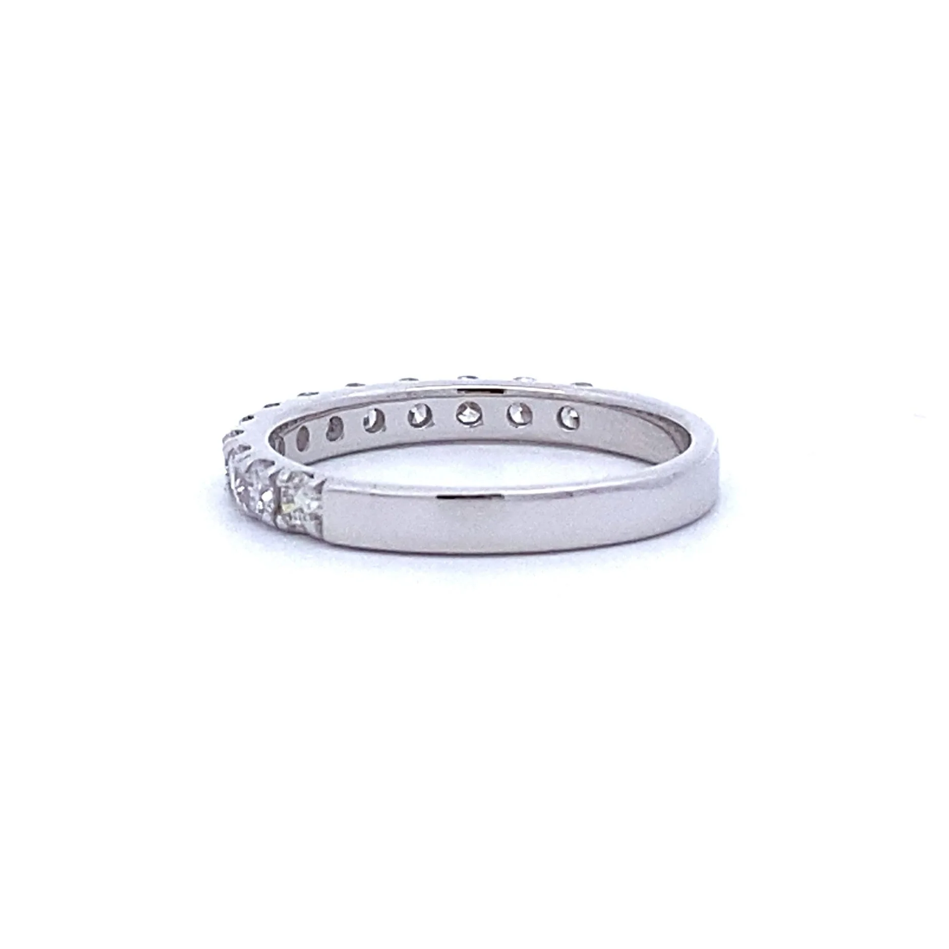 .75ct Diamond Wedding Band Ring 14KT White Gold - Image 2
