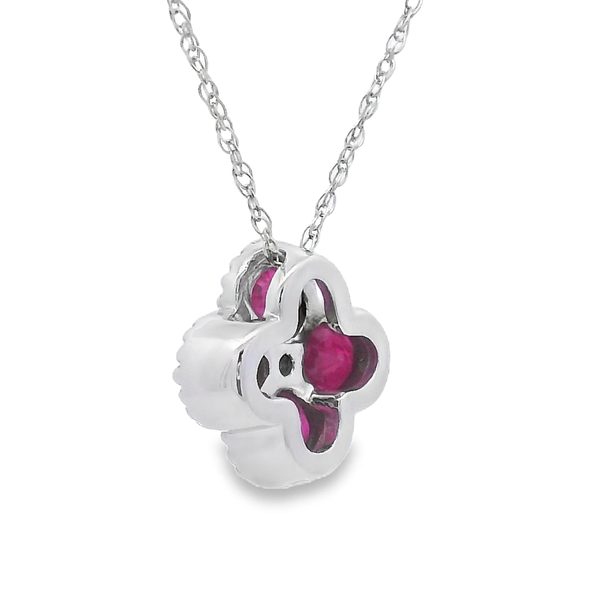 .77ct Ruby Diamond Fashion Pendants 14KT White Gold - Image 2