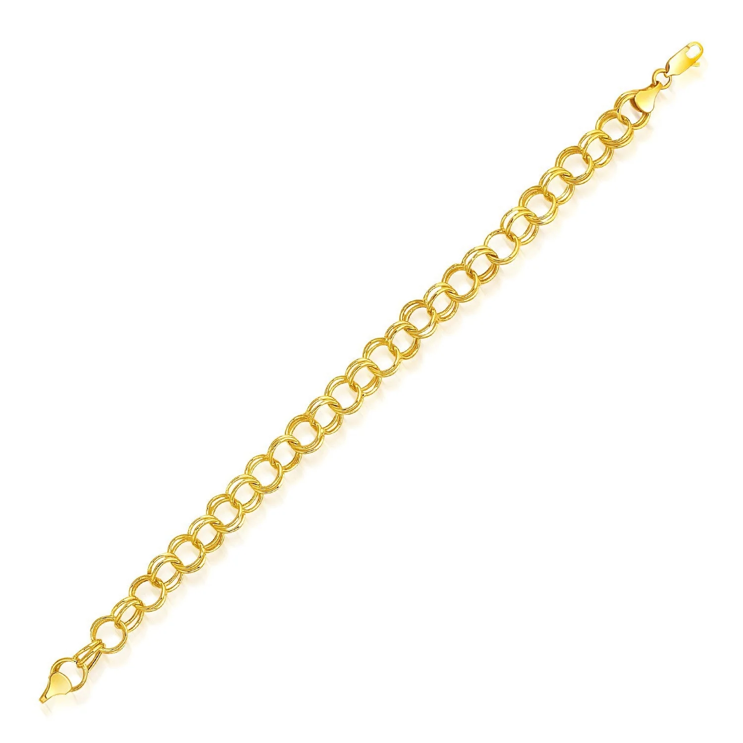 8.0 mm 14k Yellow Gold Lite Charm Bracelet - Image 2