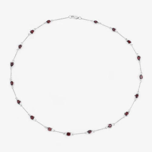 8.10 Carat Genuine Garnet .925 Sterling Silver Necklace - Image 13