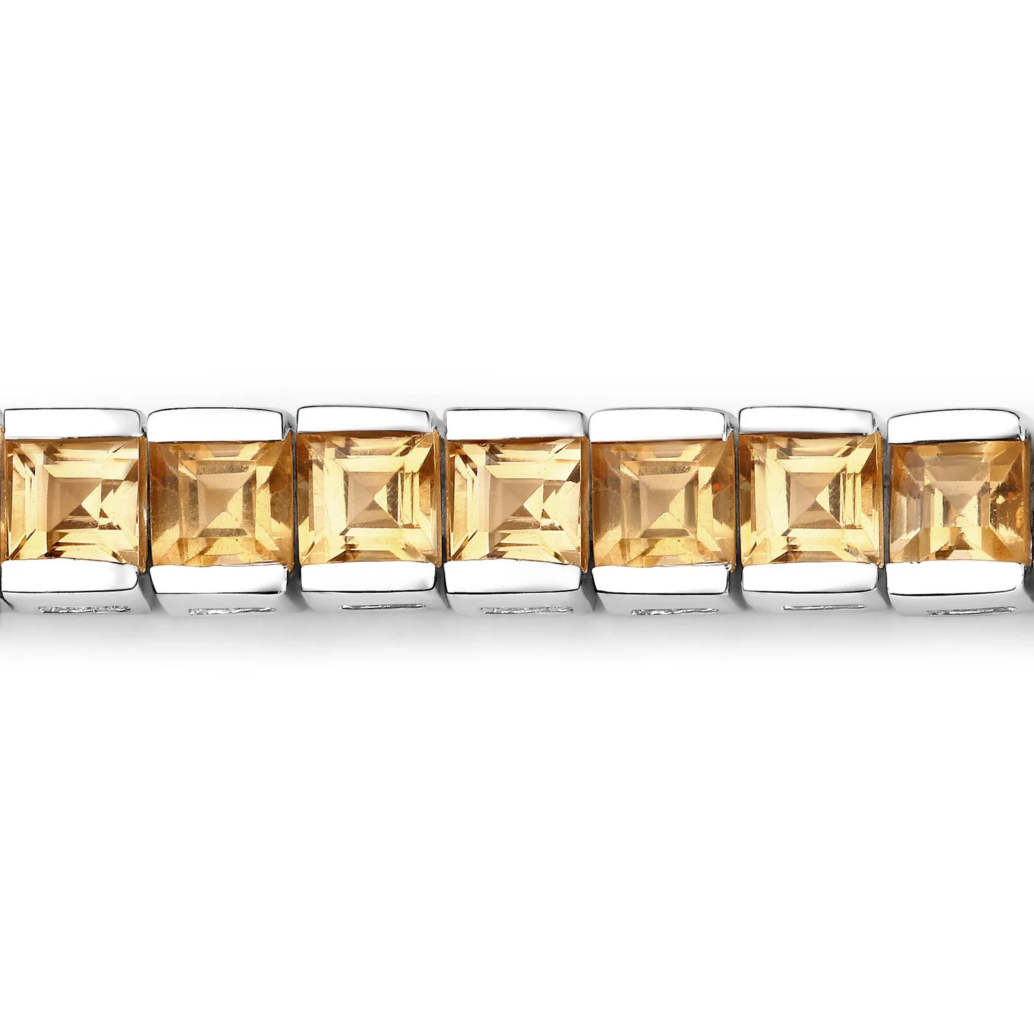 8.25 Carat Genuine Citrine .925 Sterling Silver Bracelet - Image 2