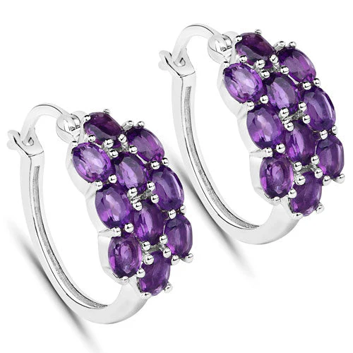 8.32 Carat Genuine Amethyst .925 Sterling Silver Jewelry Set - Image 4