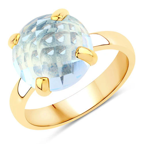 8.50 Carat Genuine Blue Topaz .925 Sterling Silver Ring - Image 2