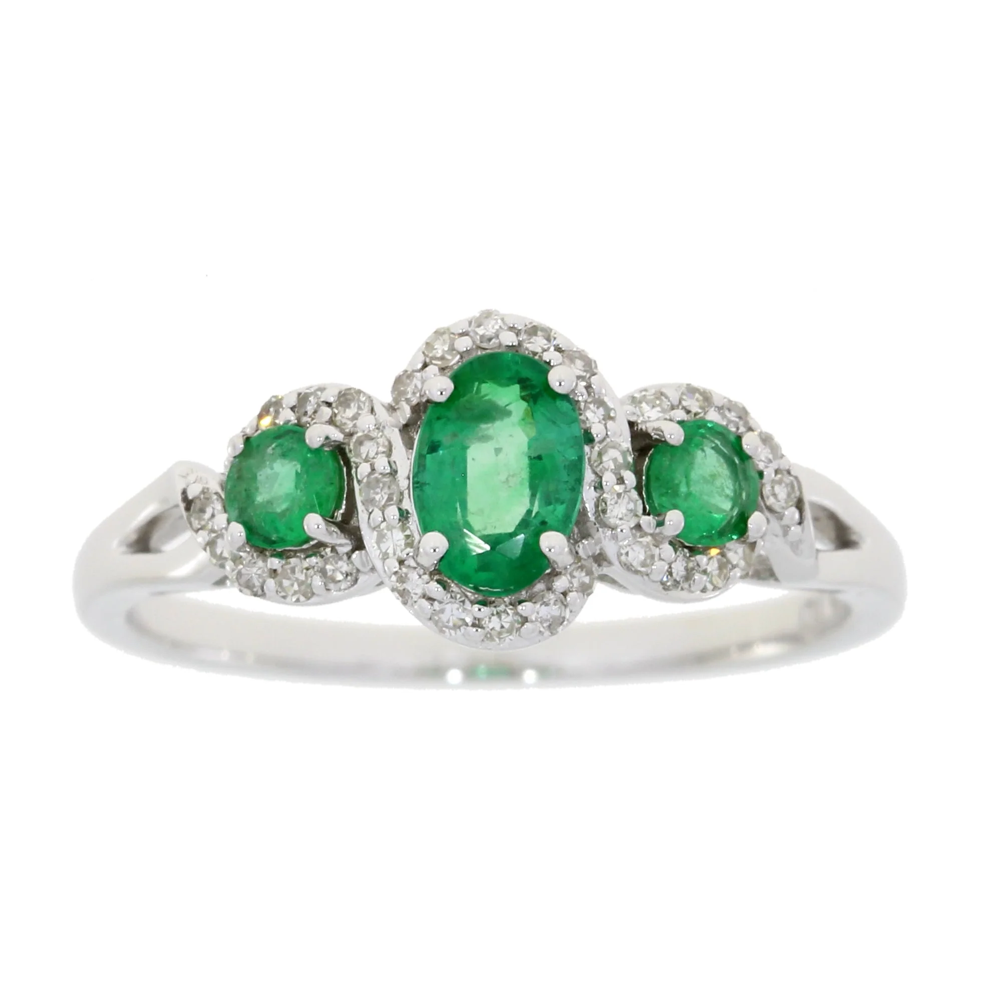 .84ct Emerald Diamond Ring 14KT White Gold - Image 3