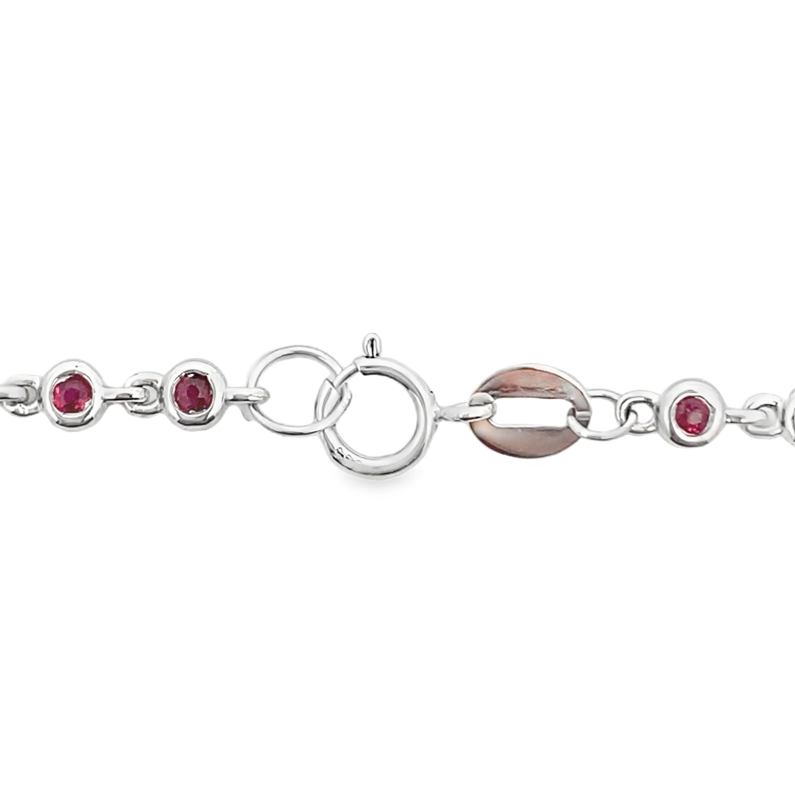.89ct Ruby Diamond Bracelet 14KT White Gold - Image 2