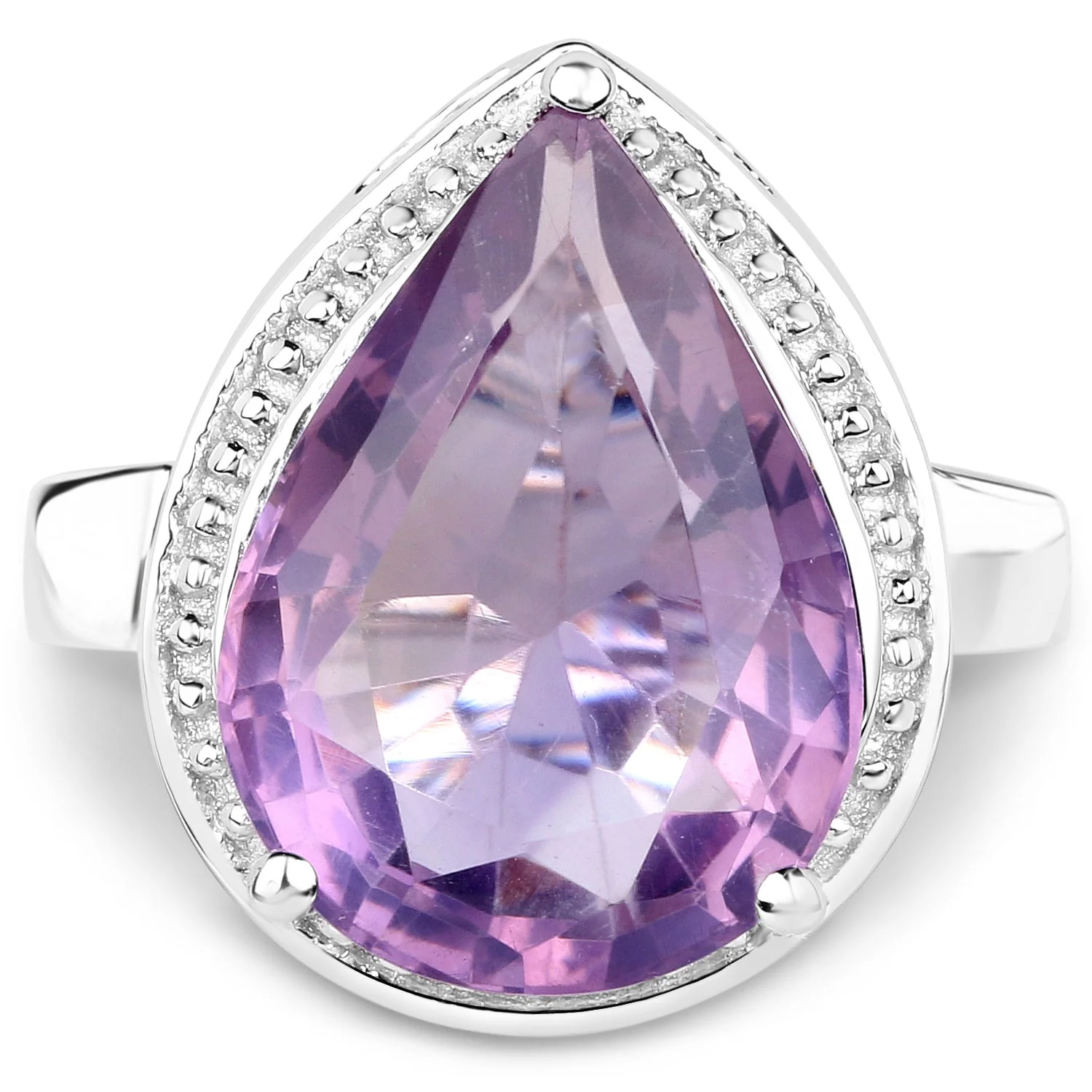 9.00 Carat Genuine Amethyst .925 Sterling Silver Ring - Image 4