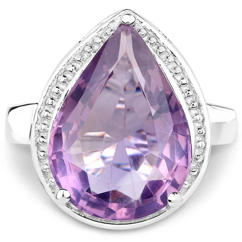 9.00 Carat Genuine Amethyst .925 Sterling Silver Ring - Image 8