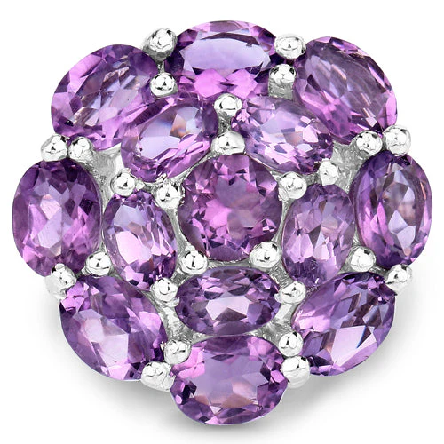 9.28 Carat Genuine Amethyst .925 Sterling Silver Ring - Image 6