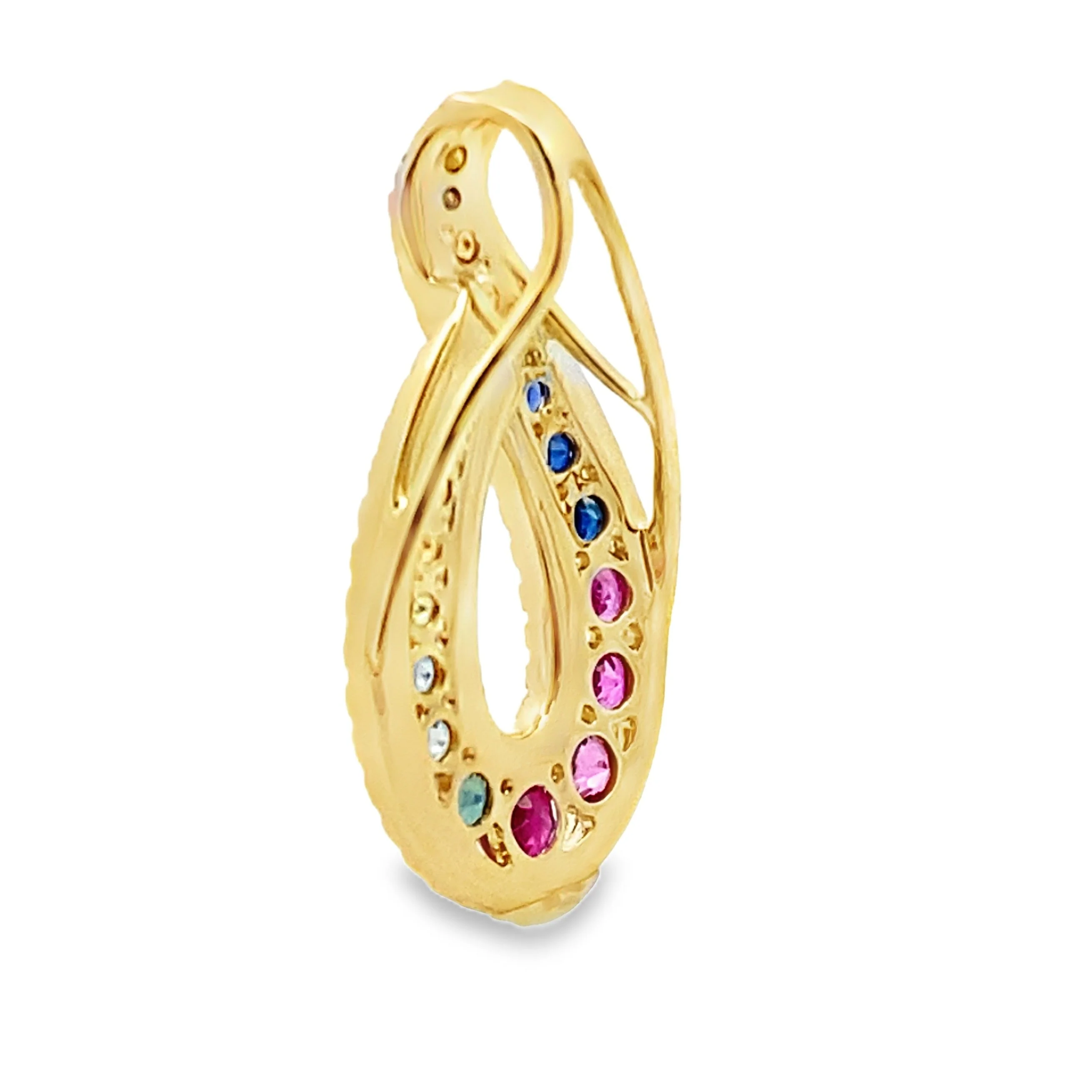 .91ct Multi Sapphire Fashion Pendants 14KT Yellow Gold - Image 2