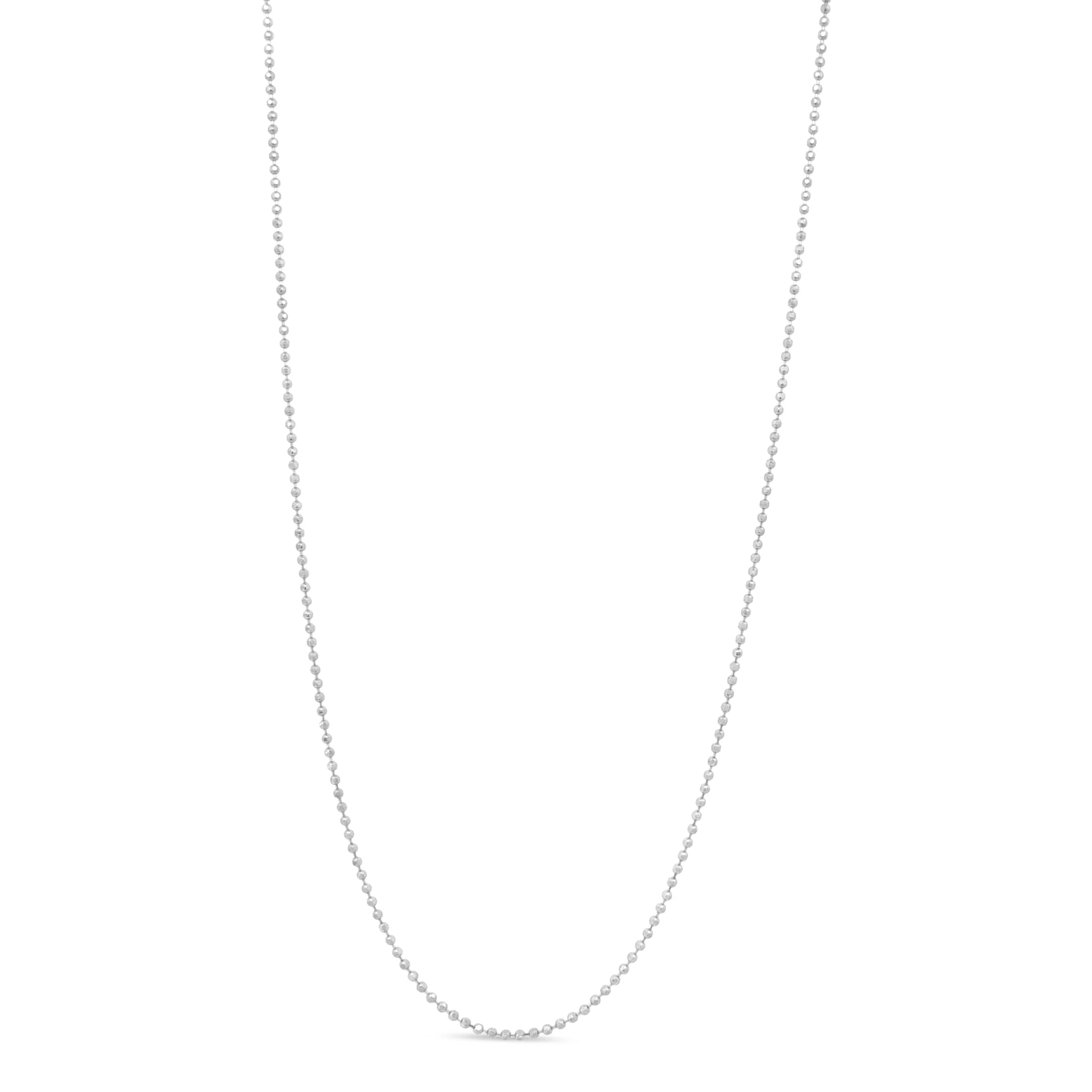 .925 Sterling Silver 0.7mm Slim and Dainty Unisex 18" Inch Ball Bead Chain Necklace - Image 6