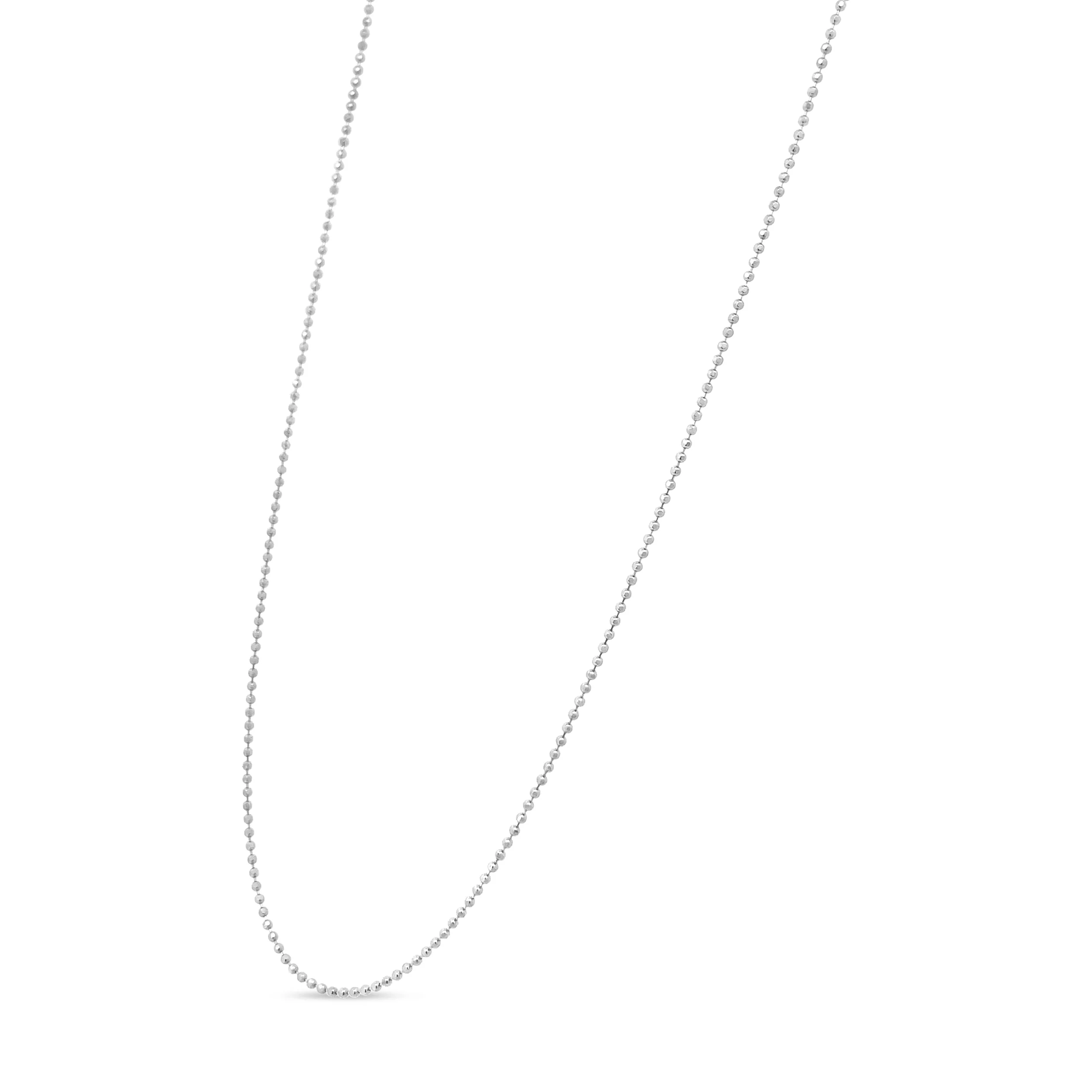 .925 Sterling Silver 0.7mm Slim and Dainty Unisex 18" Inch Ball Bead Chain Necklace - Image 7