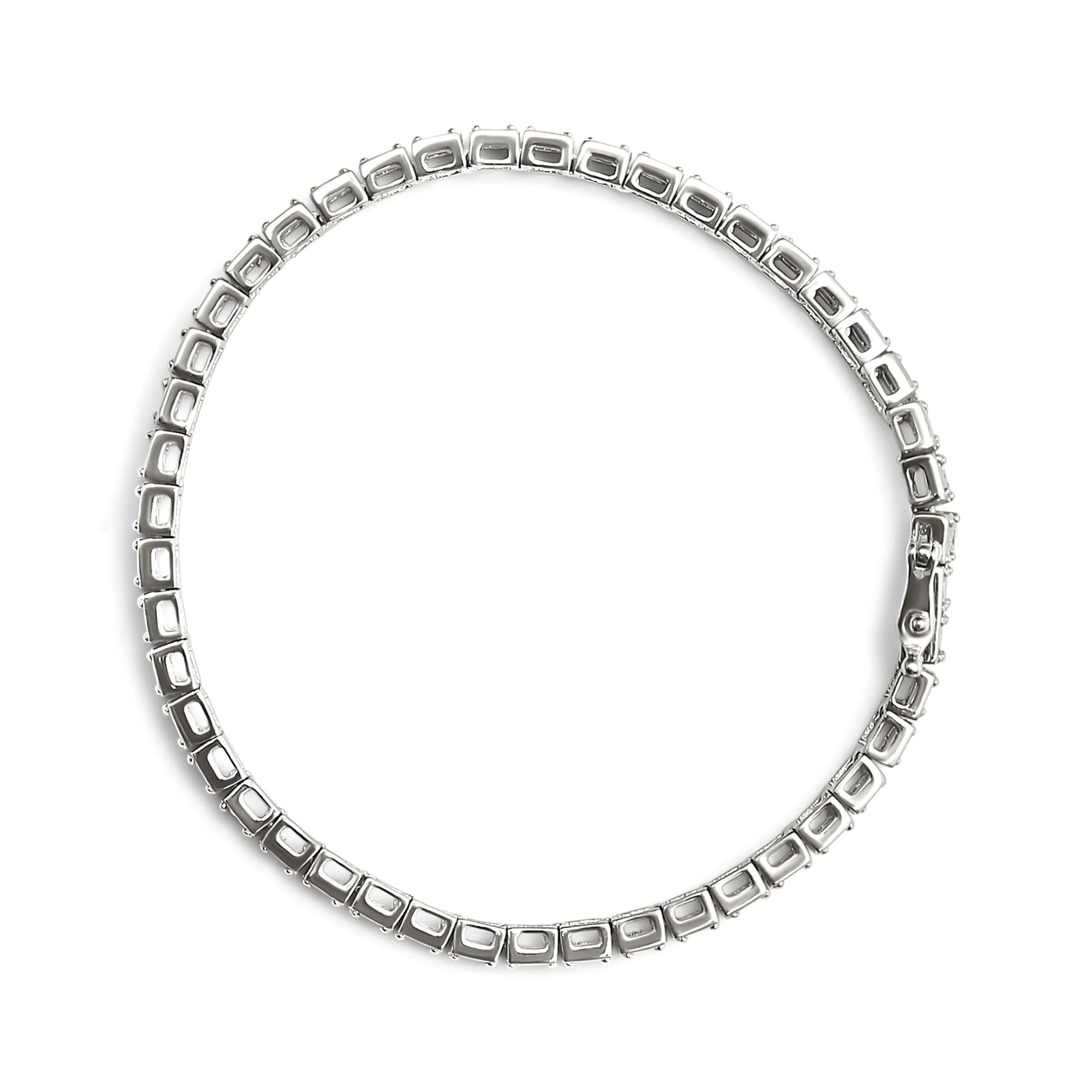 .925 Sterling Silver 1/10 Cttw Diamond 7.25" Link Bracelet (I-J Color, I2-I3 Clarity) - Image 8