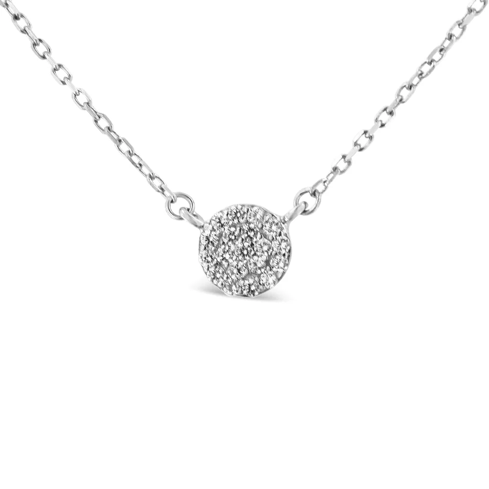 .925 Sterling Silver 1/2 Cttw Round Diamond Medallion Multi-Strand Tri Pendant 18" Necklace (H-I Color, I2-I3 Clarity) - Image 8