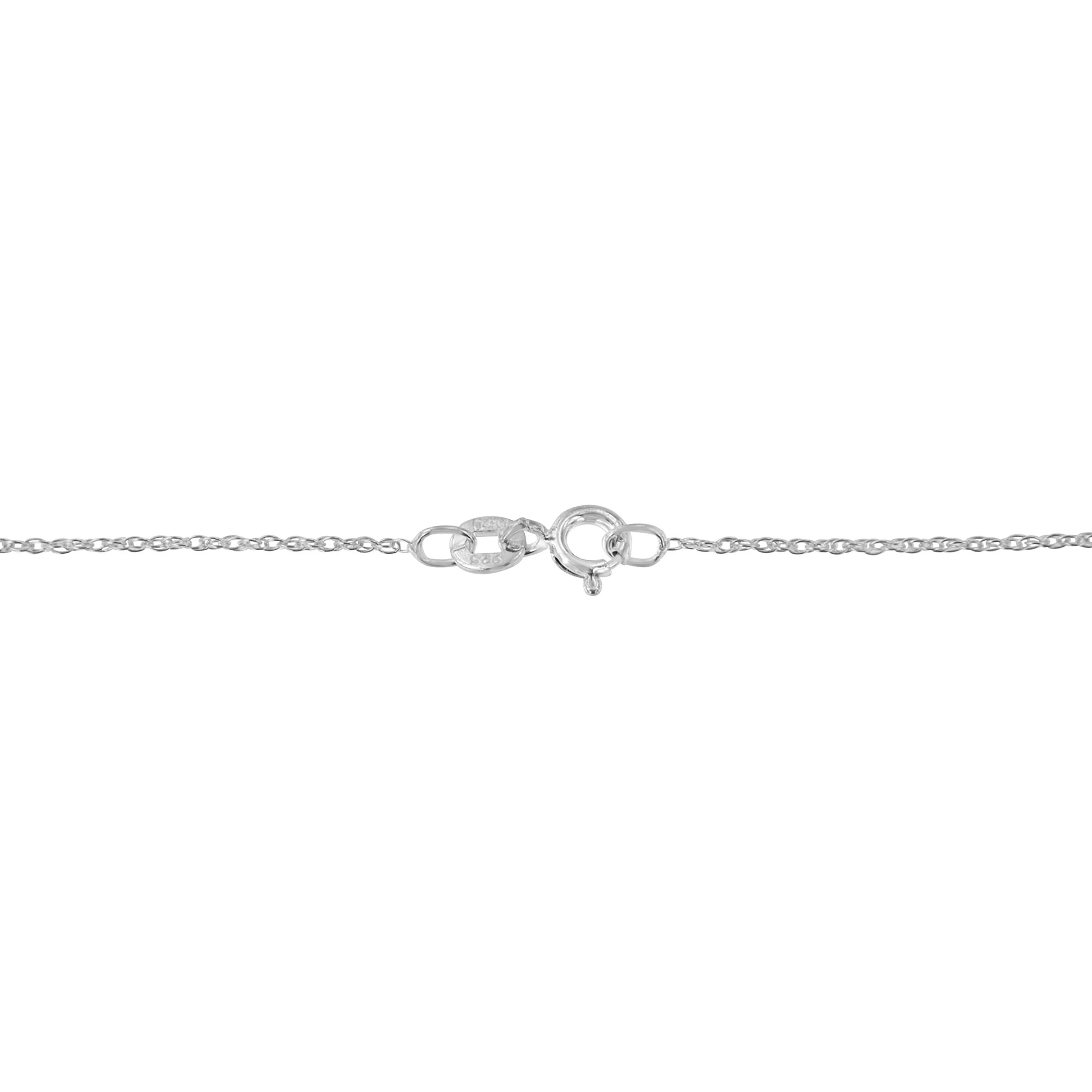 .925 Sterling Silver 4 Cttw Round-Cut Double Row Composite Diamond Heart 18" Pendant Necklace (K-L Color, I1-I2 Clarity) - Image 3