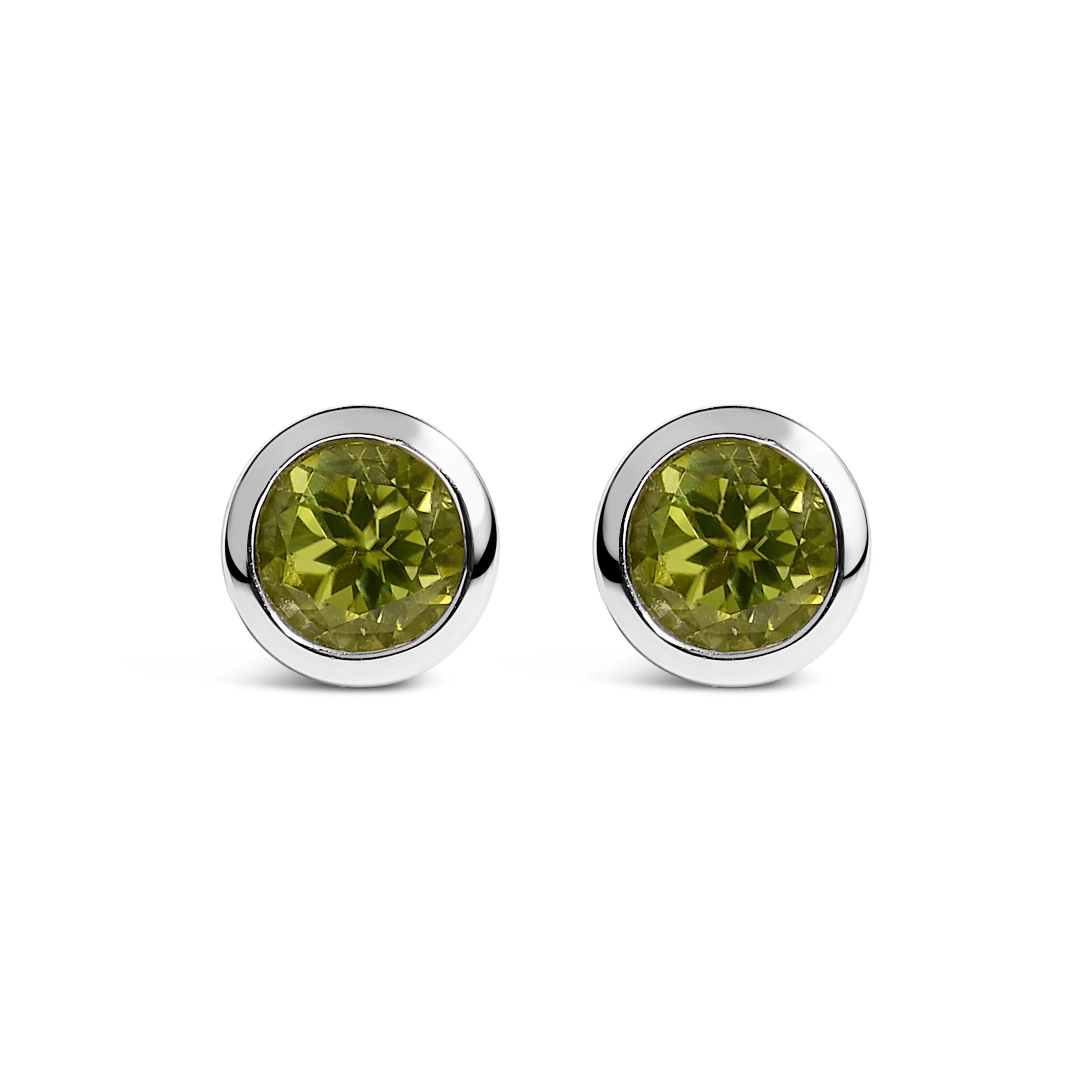 .925 Sterling Silver 6MM Bezel Set Created Purple Amethyst Solitaire Stud Earrings - Image 8