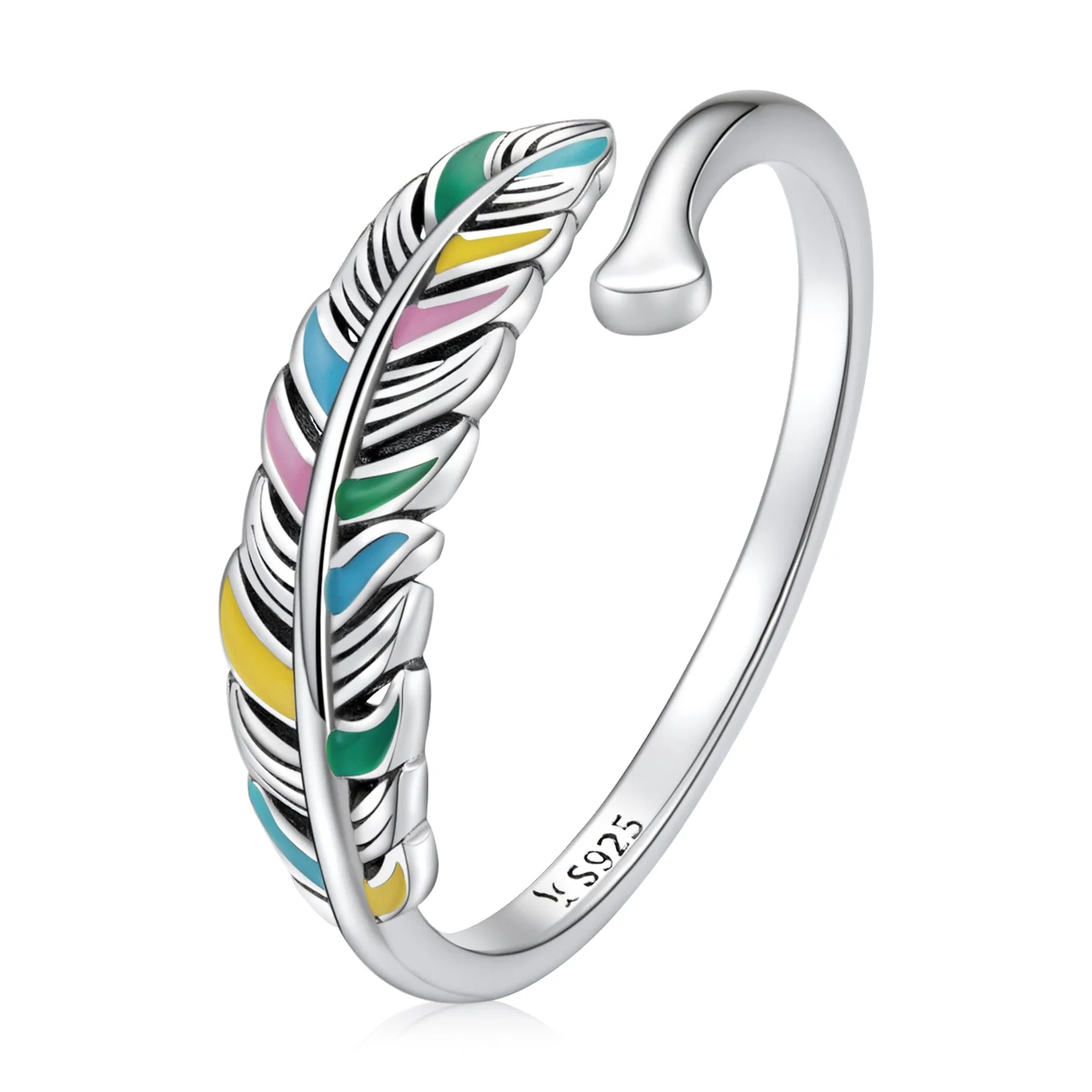 925 Sterling Silver Enamel Oxidized Ring for Women - Image 2