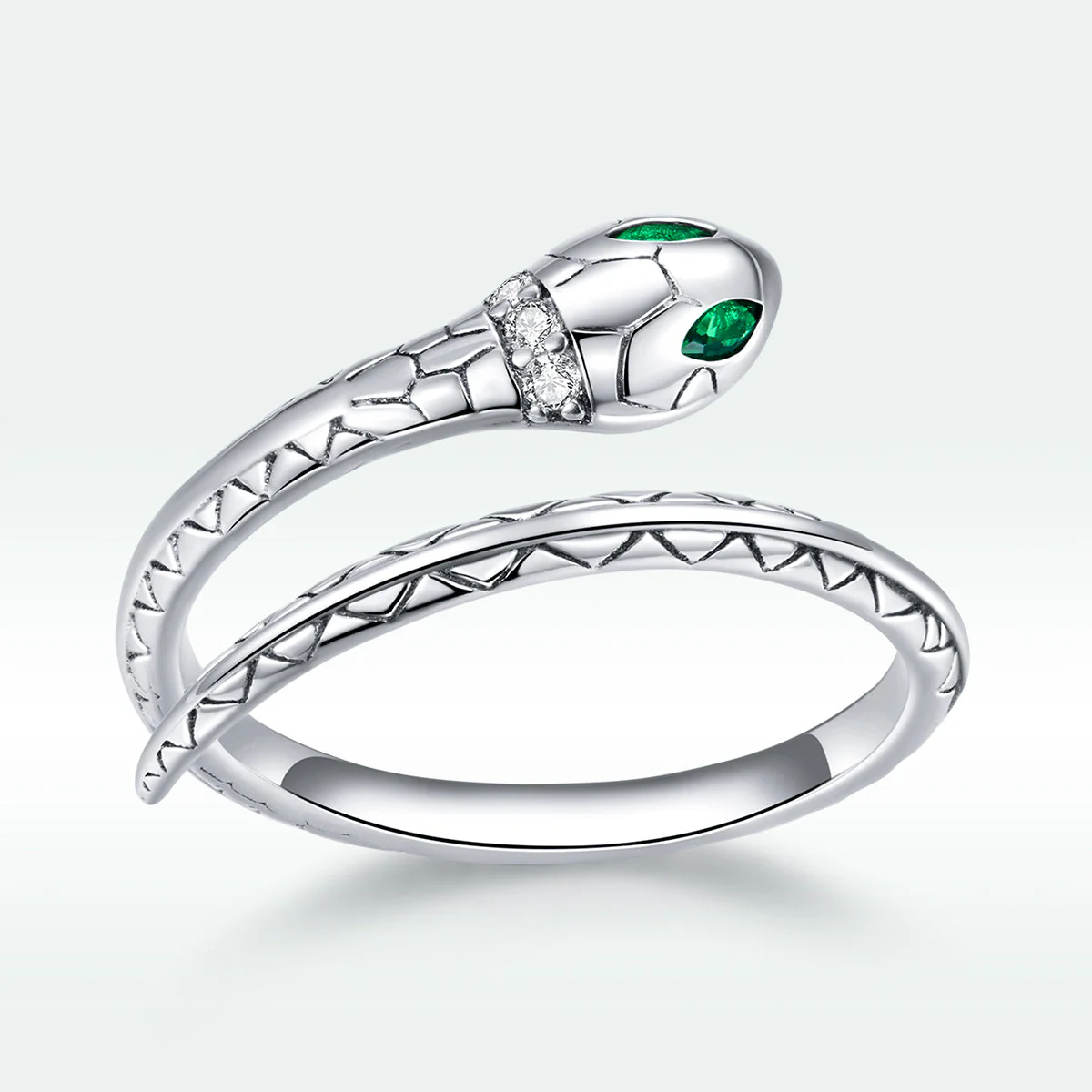 925 Sterling Silver Oxidized Pavé Setting CZ Slim Ring for Women - Image 2
