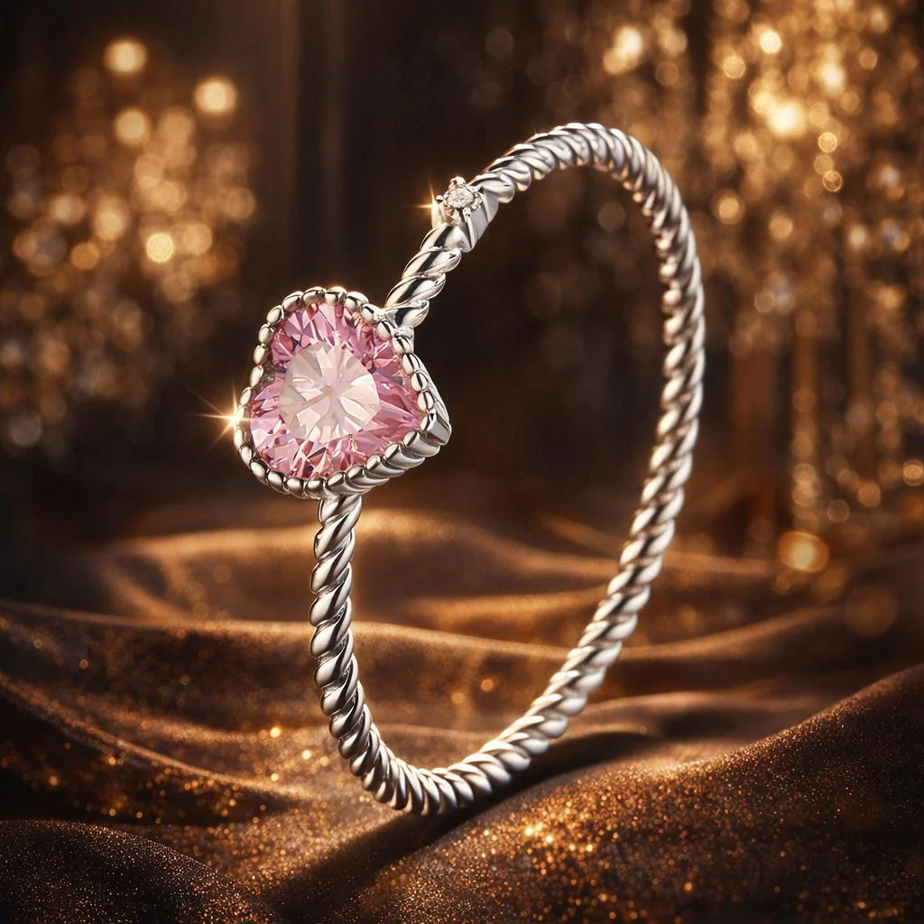 925 Sterling Silver Plated Platinum CZ Ring Size 9.0 for Women