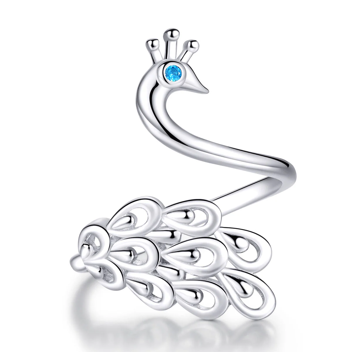 925 Sterling Silver Plated Platinum Pavé Setting CZ Ring for Women - Image 3