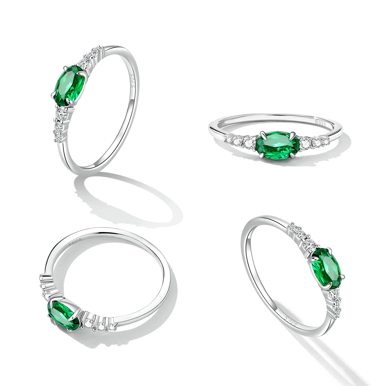 925 Sterling Silver & Platinum Plated 0.1cm CZ Ring for Women - Size 6.0 - Image 5