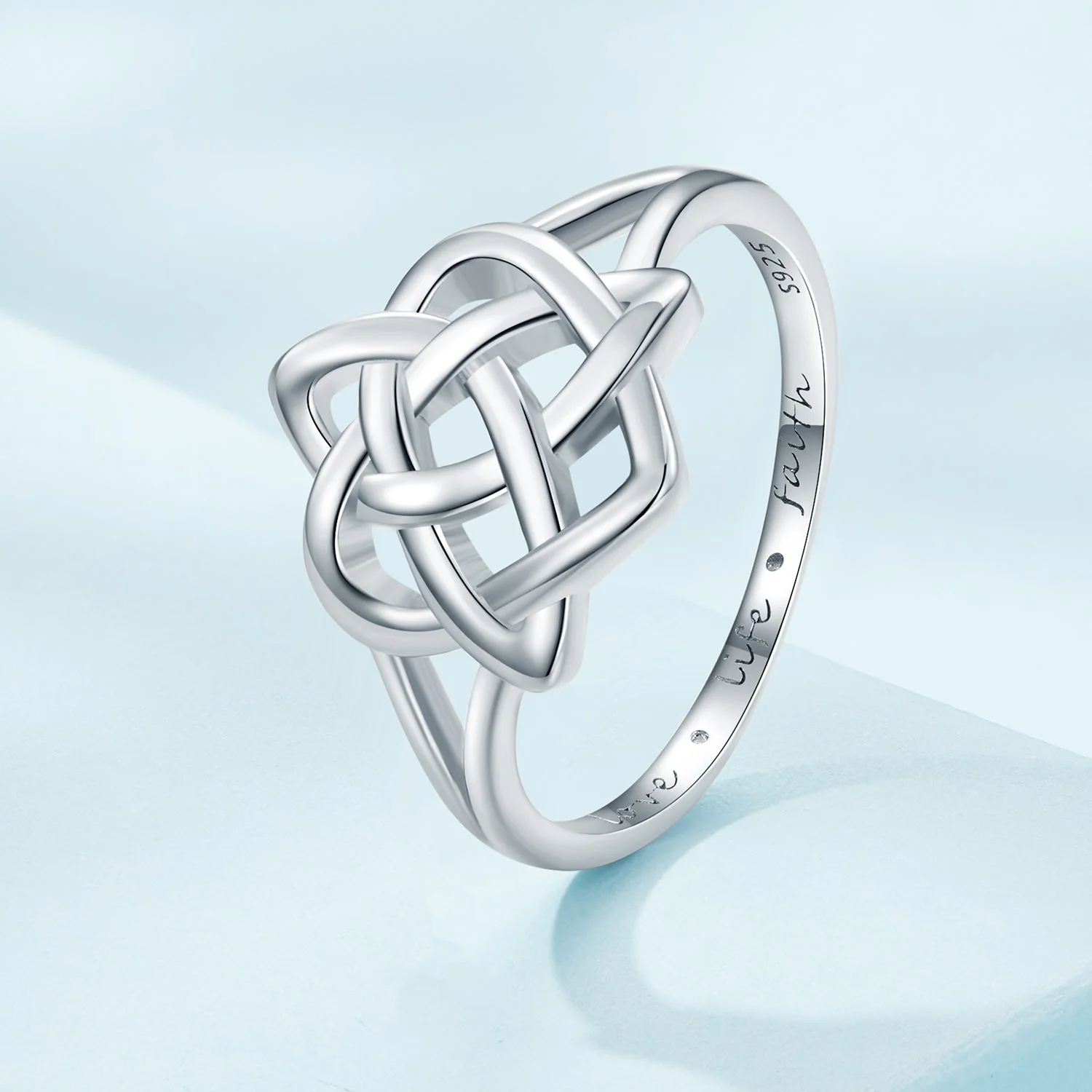 925 Sterling Silver Ring Size 6.0 with Platinum Plating - Image 3