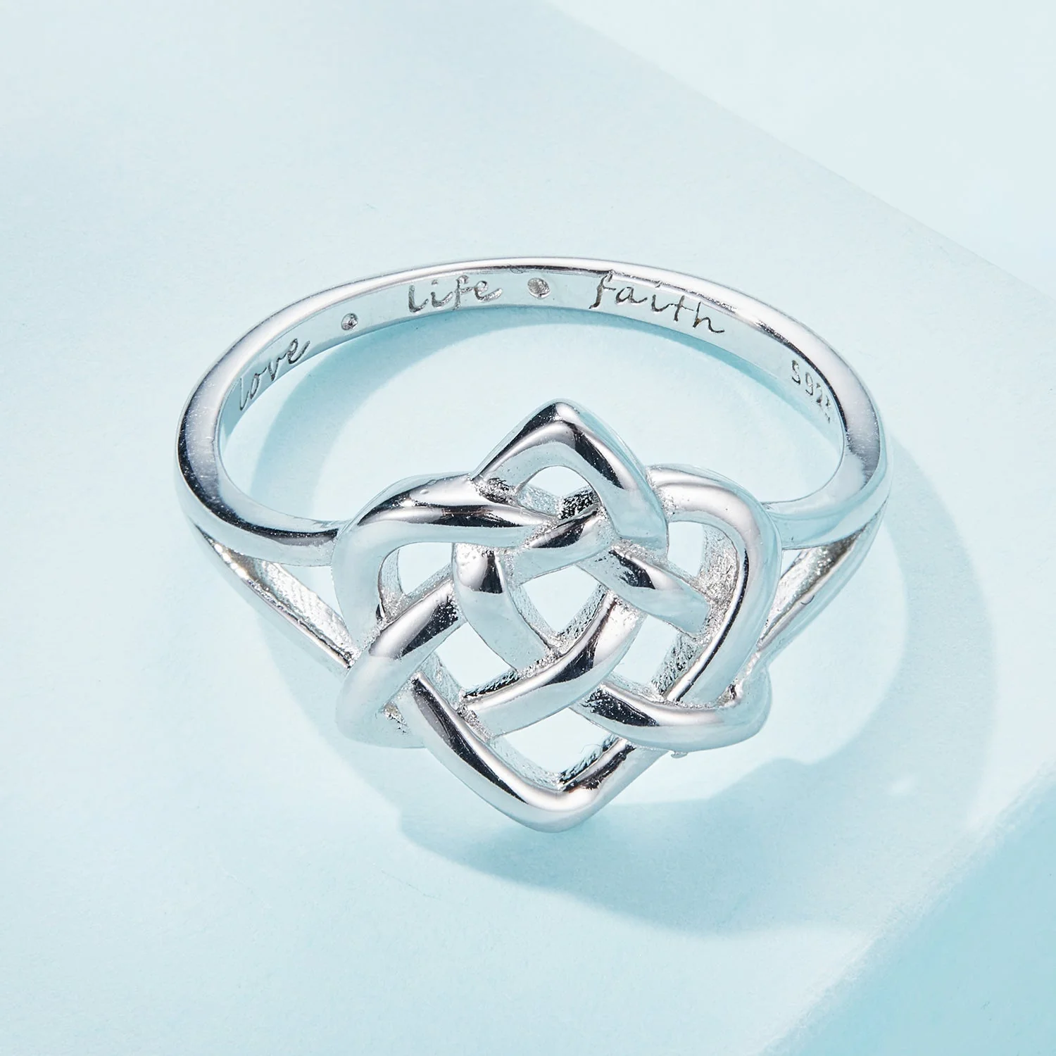 925 Sterling Silver Ring Size 6.0 with Platinum Plating - Image 5